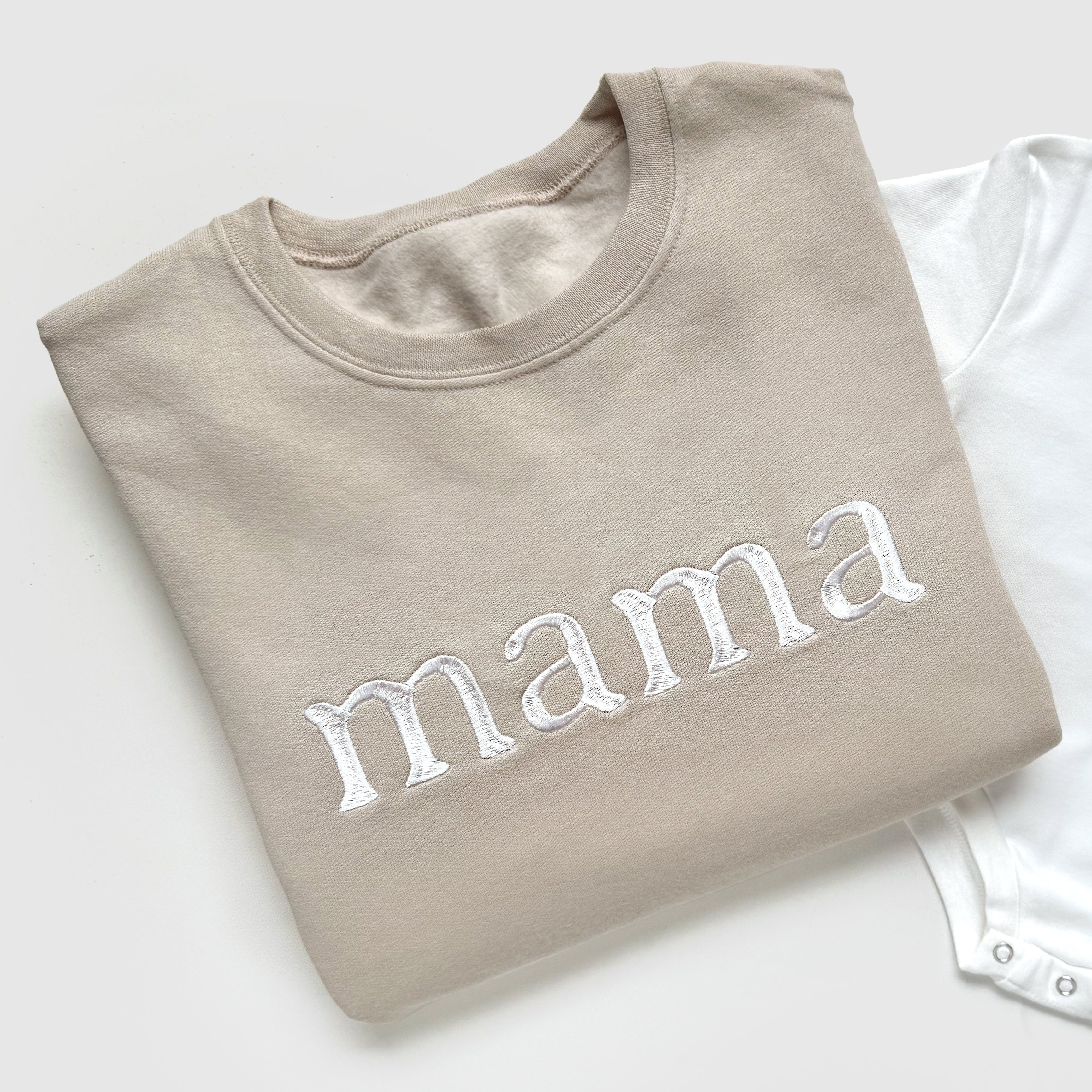 Custom Family Matching Sweatshirts | Embroidered Mama Dad & Baby