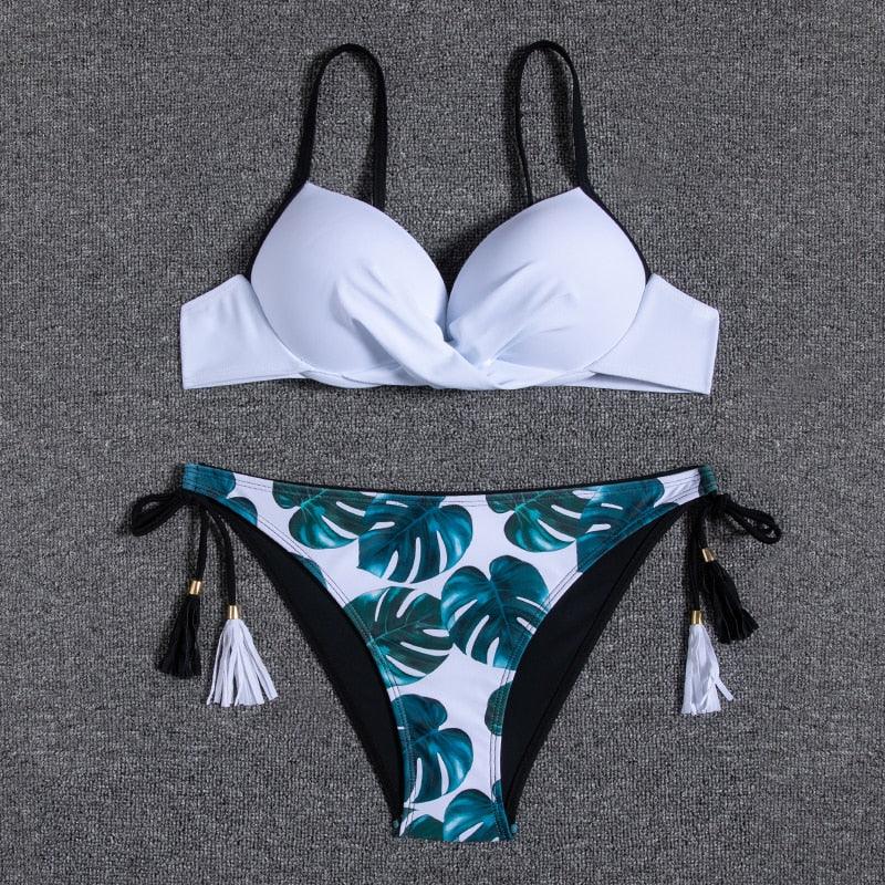 Bikini Push Up Swimwear Bikini Set Pink Swimwear Women Micro Swimsuit Female Bandage Bikini Beach Wear Swimming Two-Piece Swimsuit Summer Swimsuit for Women