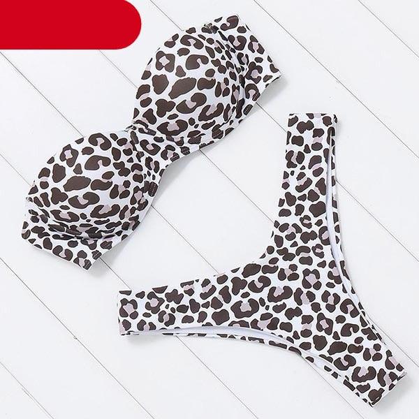 Bikini Set High Cut Solid Swimsuit Women Swimwear Push Up Bathing Suit Beachwear Leopard Bikini Women's Ribbed Underwire Bikini High Cut Bikini V Swimwear Butterfly Print High Leg Bikini Swimsuit