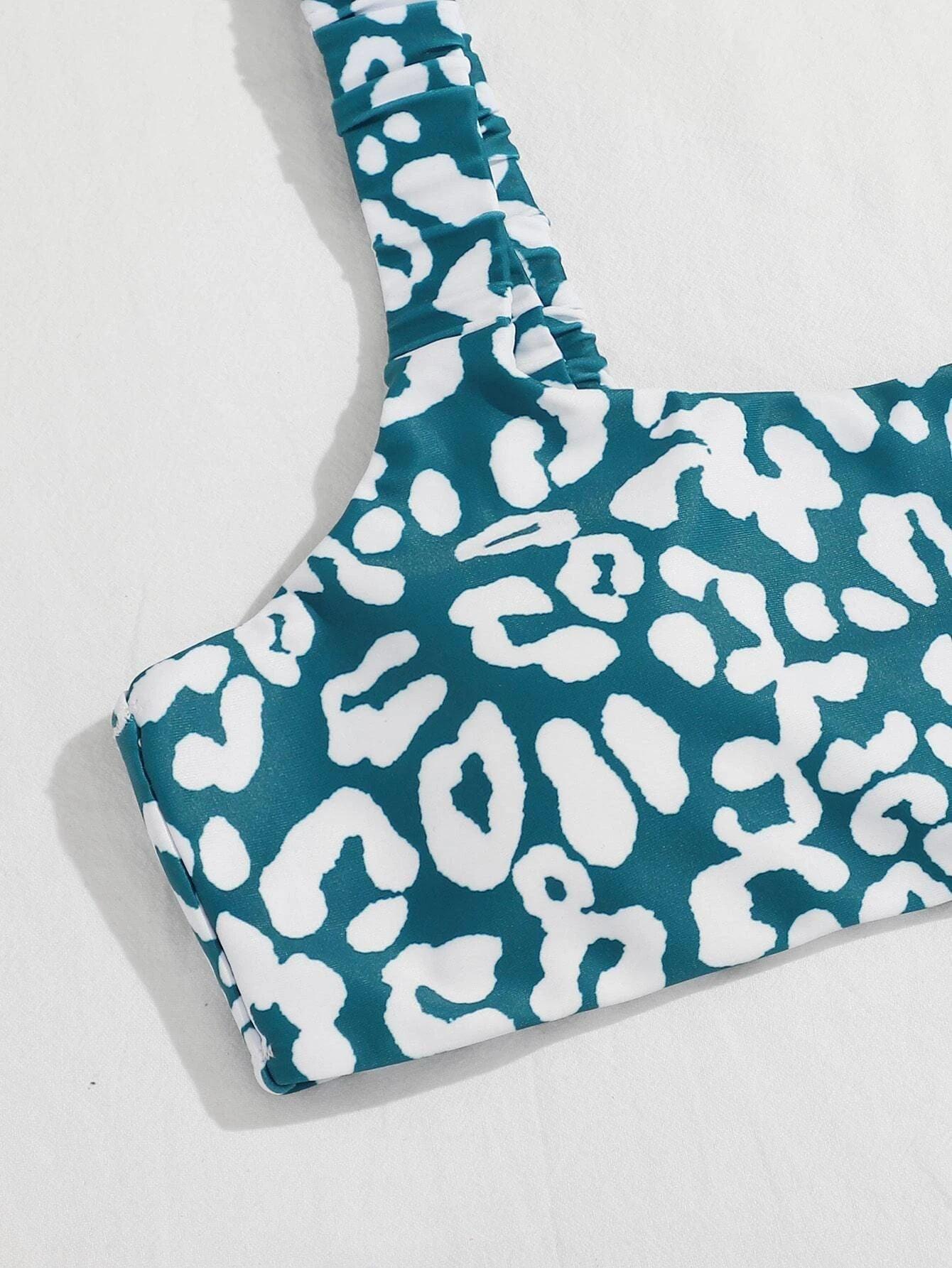 Bikini Women Orange Leopard Push Up Padded Thong Swimsuit Female Cut Out Bathing Suit Swimwear Padded Push up Thong Bikini Sets Swimsuits for Women