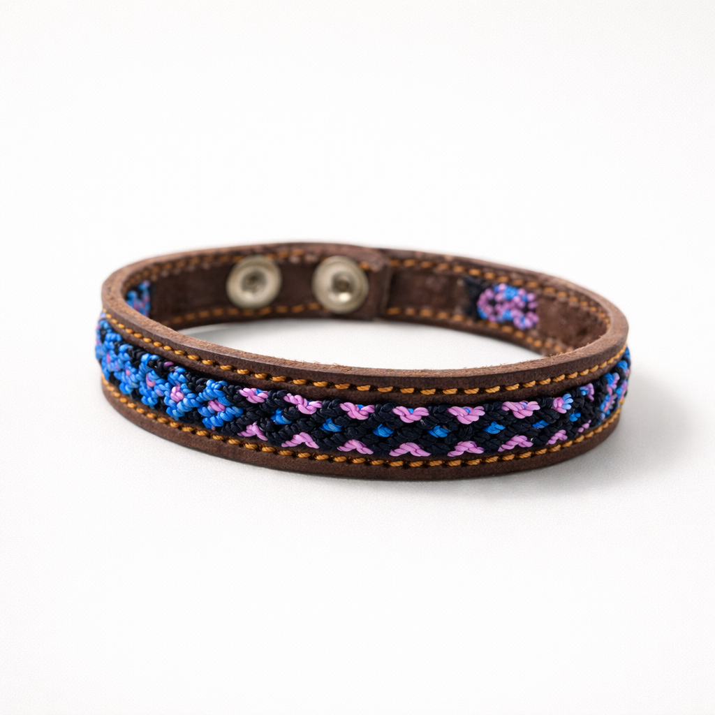 Pulsera de Amistad Ajustable de Cuero Vista - México