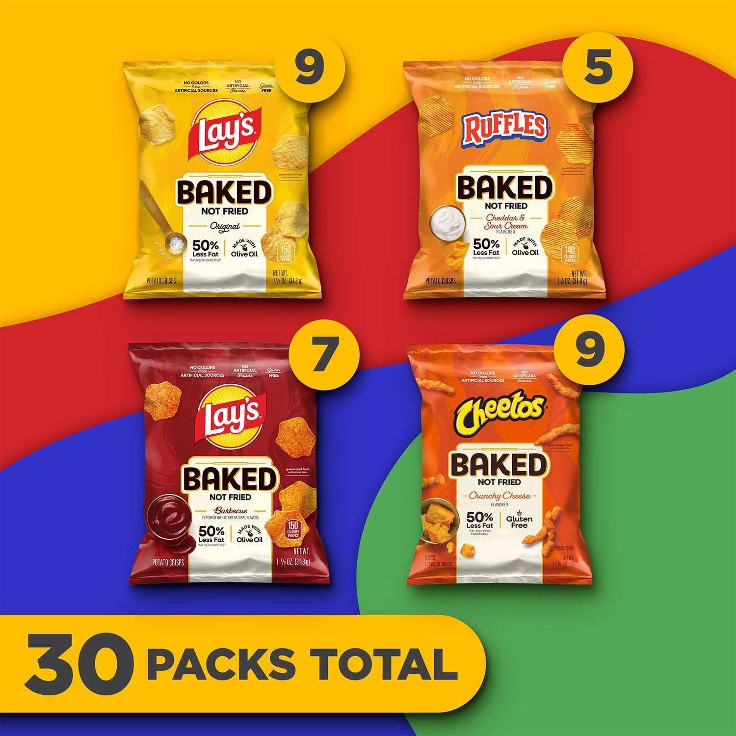 FRITO-LAY BAKED CLASSIC MIX (30 BAGS)