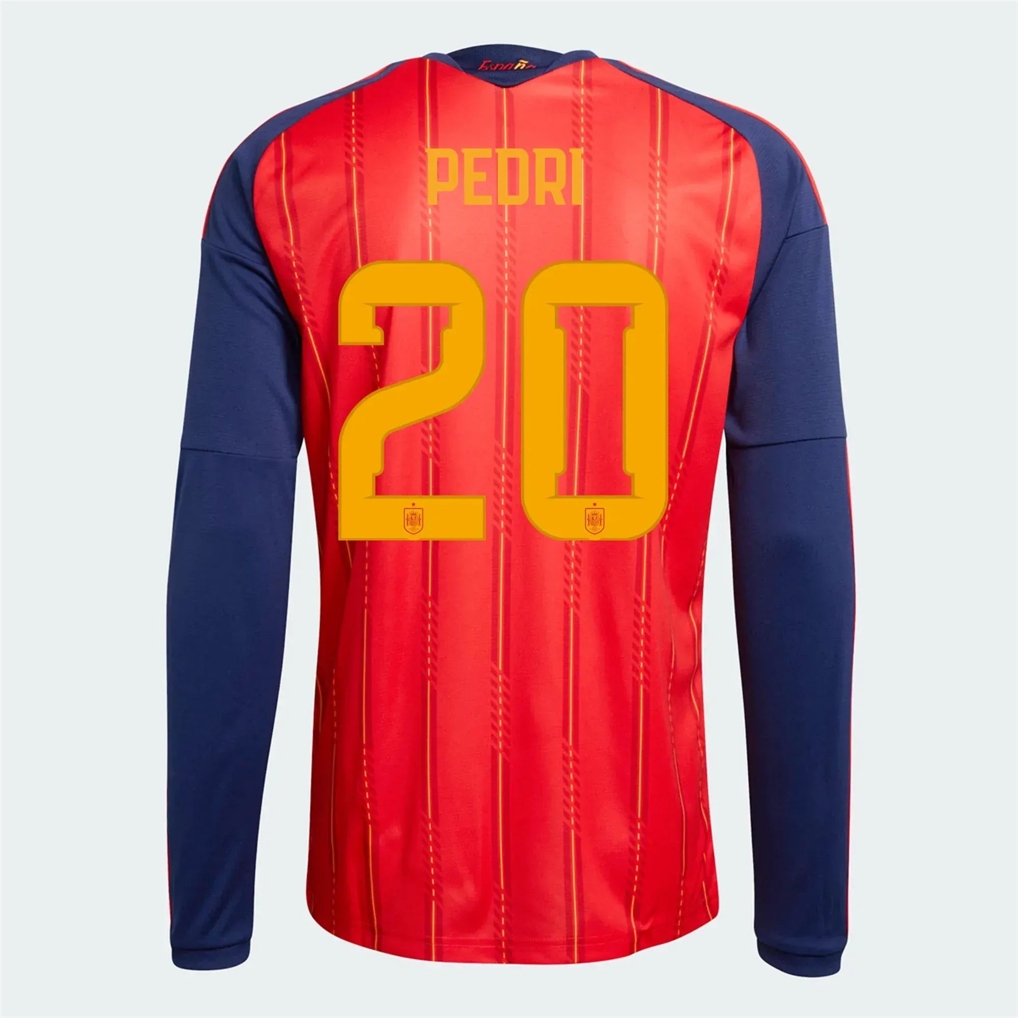 adidas 2026 Spain Men's Stadium Home Long-Sleeve Soccer Jersey