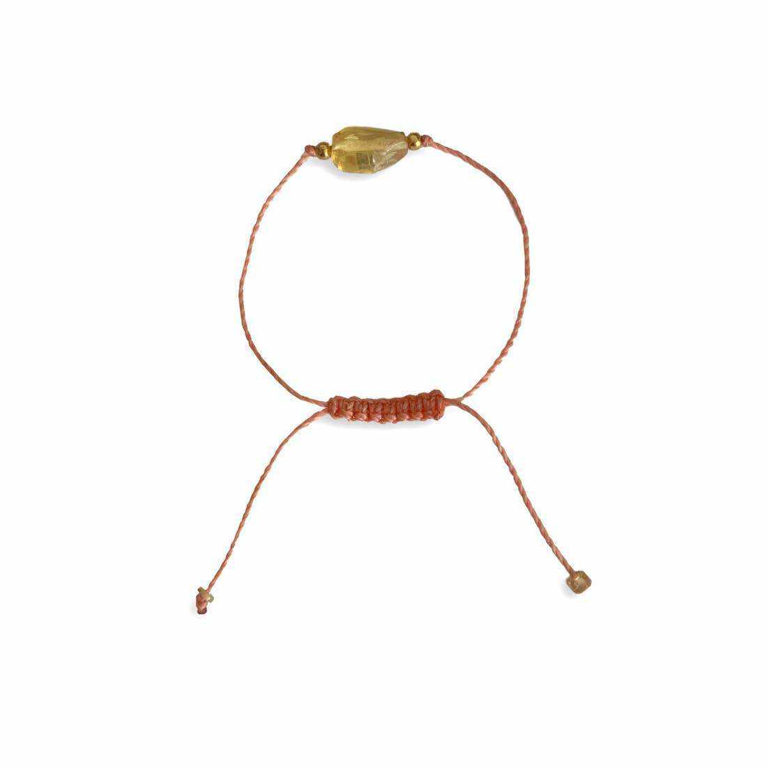 Erika Single Amber Pull String Bracelet - Mexico
