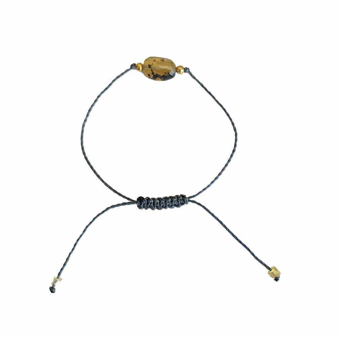Erika Single Amber Pull String Bracelet - Mexico