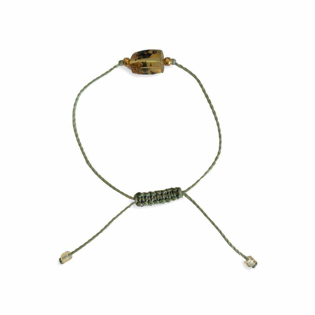 Erika Single Amber Pull String Bracelet - Mexico