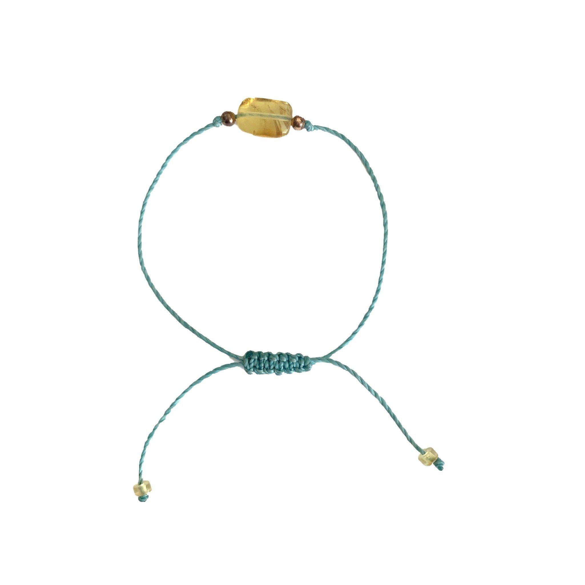 Erika Single Amber Pull String Bracelet - Mexico