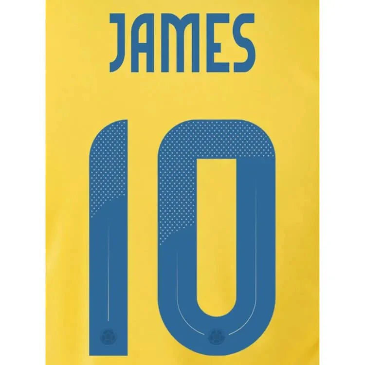 Colombia 2024/25 Home James #10 Jersey Name Set