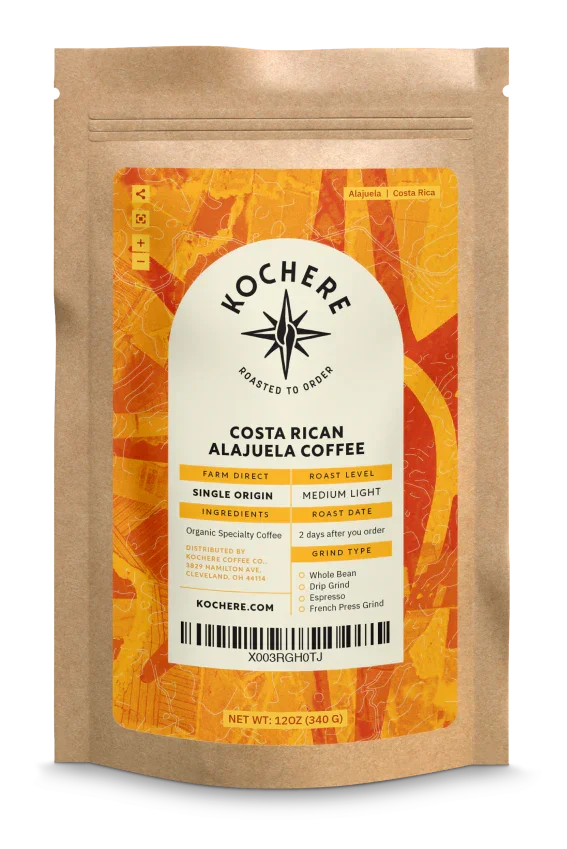 Café Kochere de Costa Rica, Alajuela, Tostado Medio Claro - Notas de Manzana Dulce, Pasa