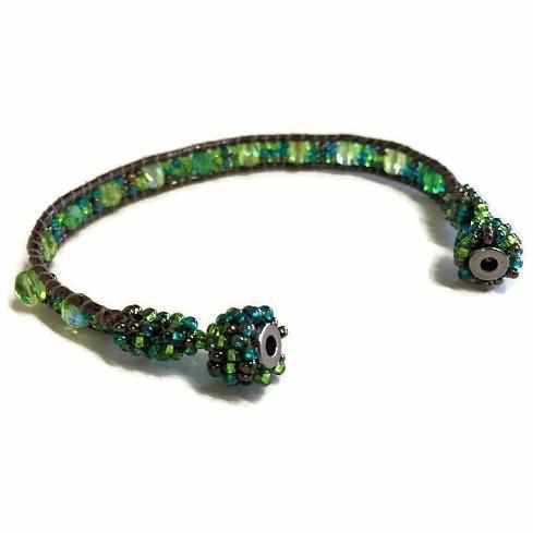 Pulsera de cuero con cierre magnético - Guatemala