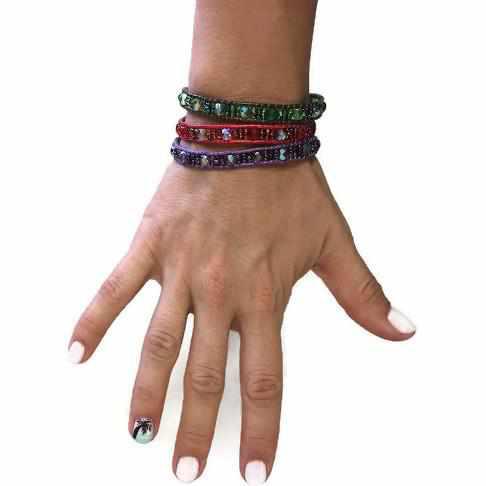 Pulsera de cuero con cierre magnético - Guatemala