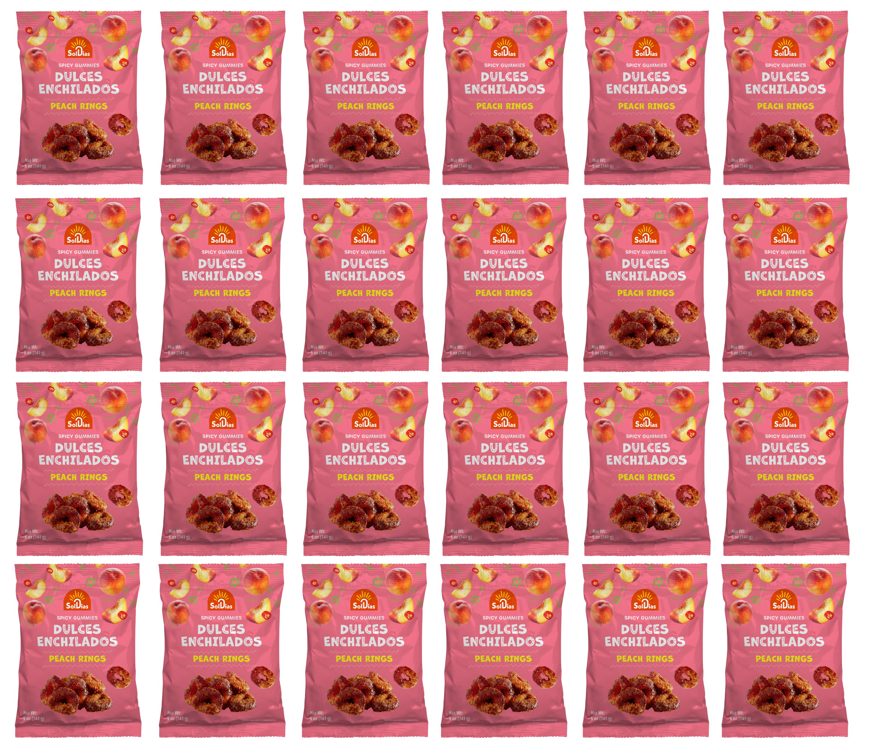 Dulces Enchilados - Rodajas de durazno picantes 5 oz
