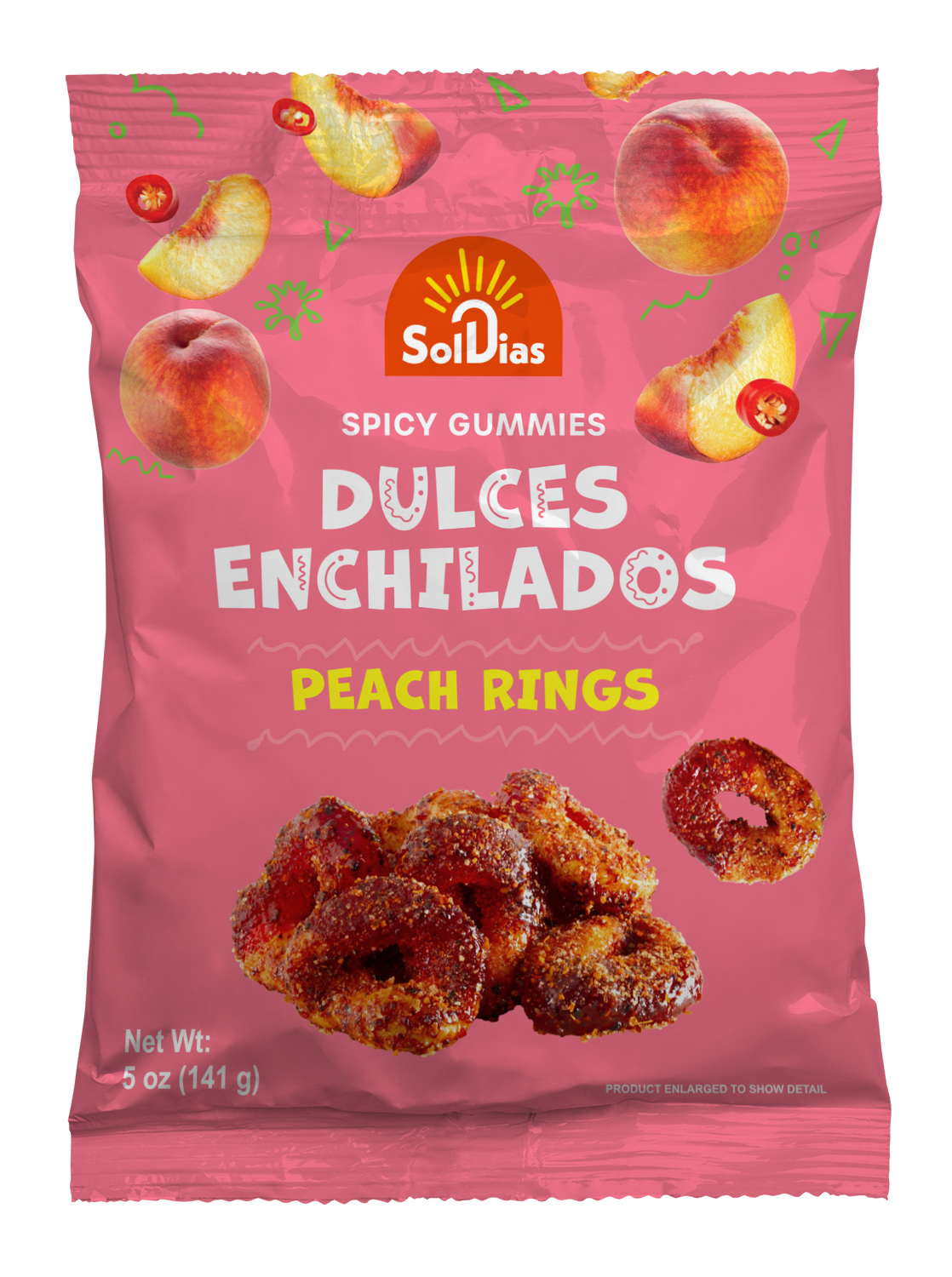 Dulces Enchilados - Rodajas de durazno picantes 5 oz