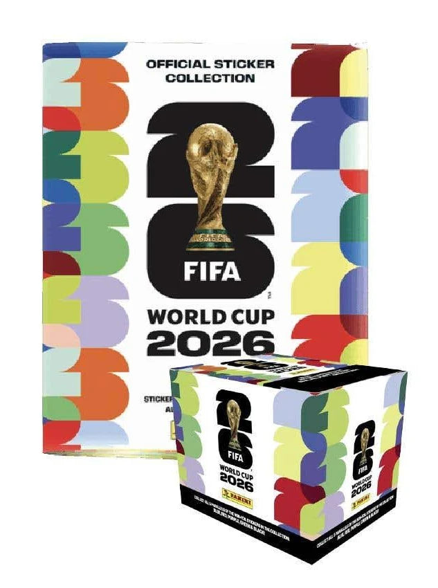 2026 Panini Fifa World Cup Stickers - Box & Album Set (Album + 25 Packs= 175 Stickers)