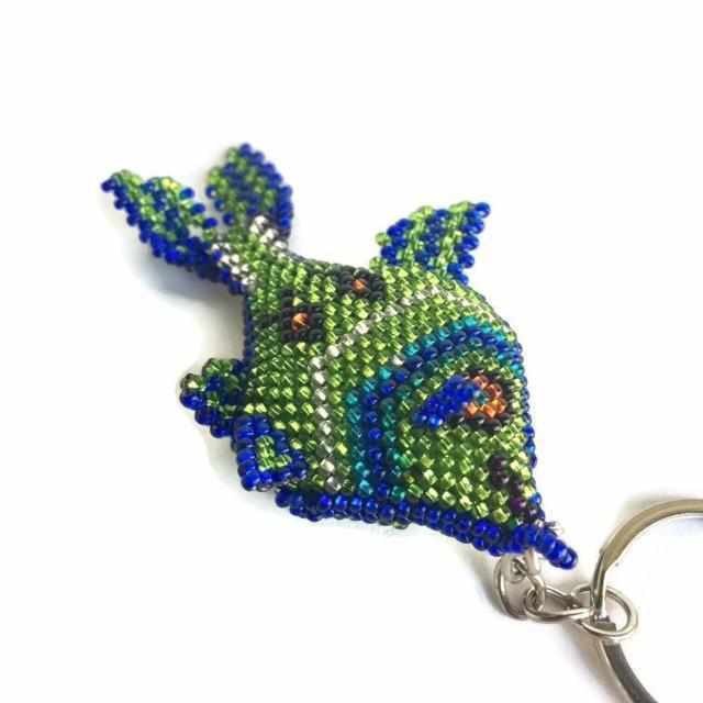 Fish Seed Bead Keychain | Hand Beaded Fair Trade Keychain - Guatemala
