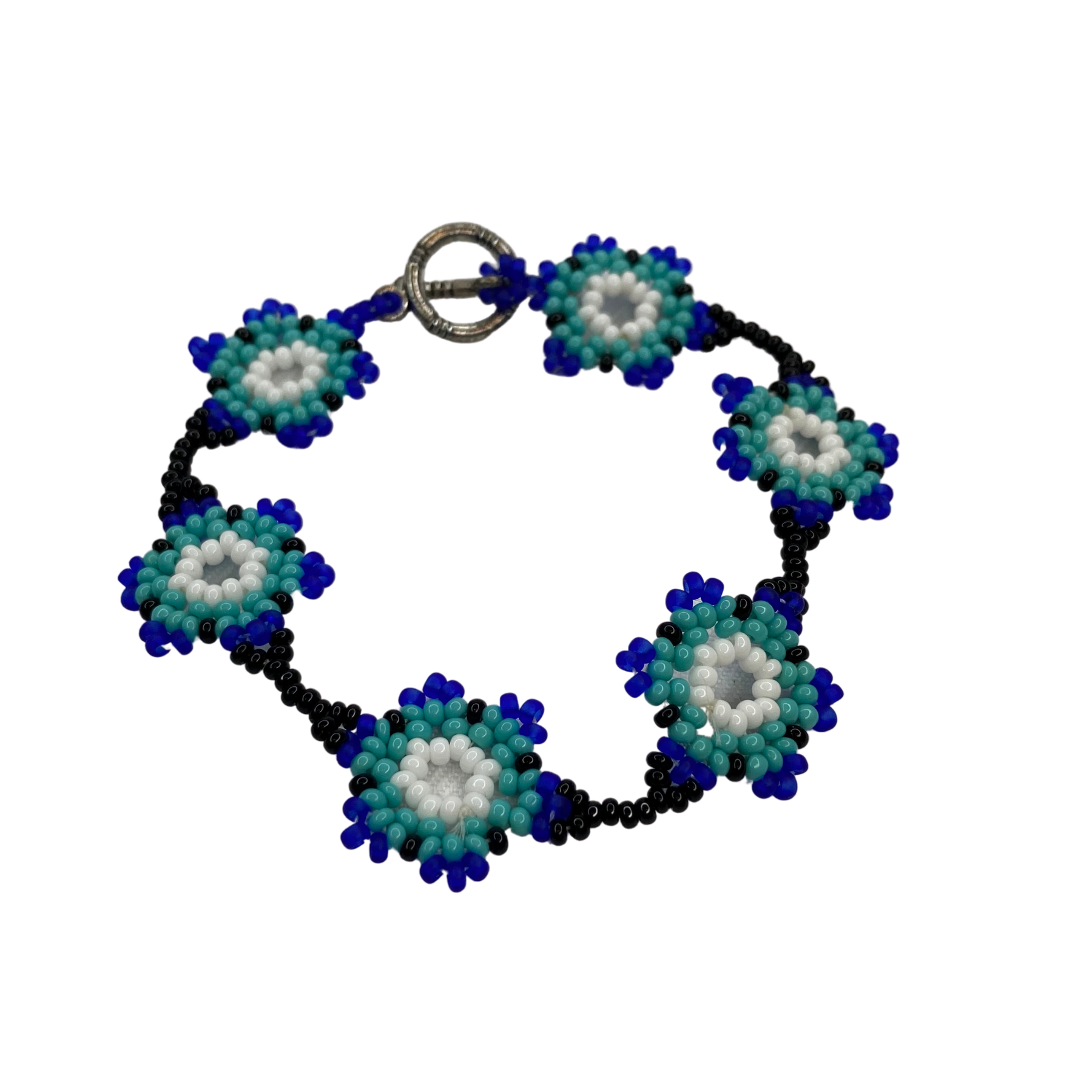 Pulsera de flores con cuentas y broche - Guatemala