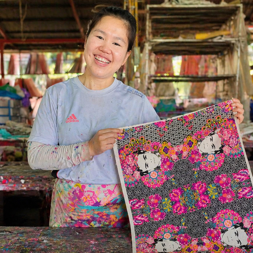 Frida Kahlo Printed Tote Bag with Zipper - Thailand