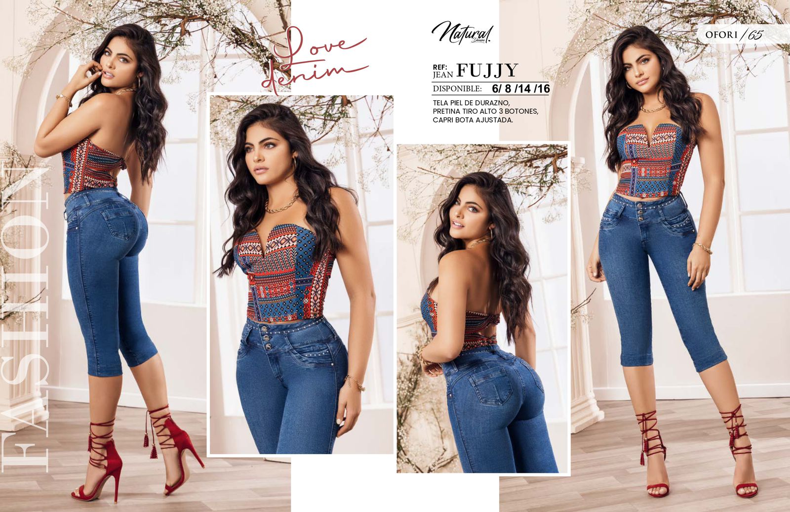 Fujjy 100% Authentic Colombian Push Up Capri