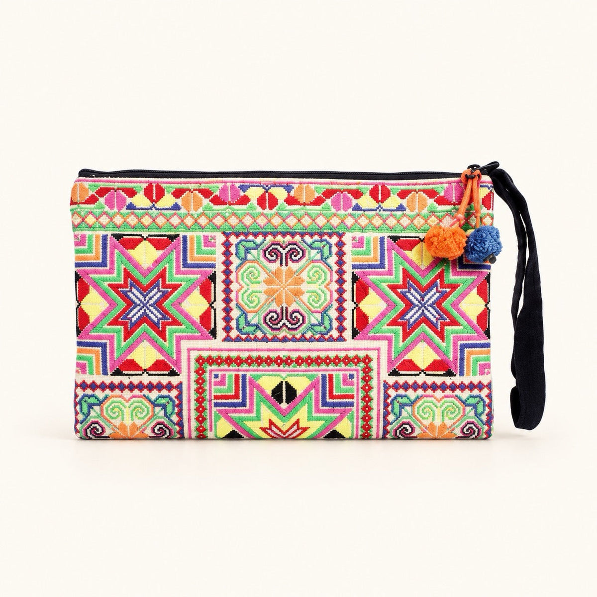 Sarita Hmong Embroidered Wristlet - Thailand