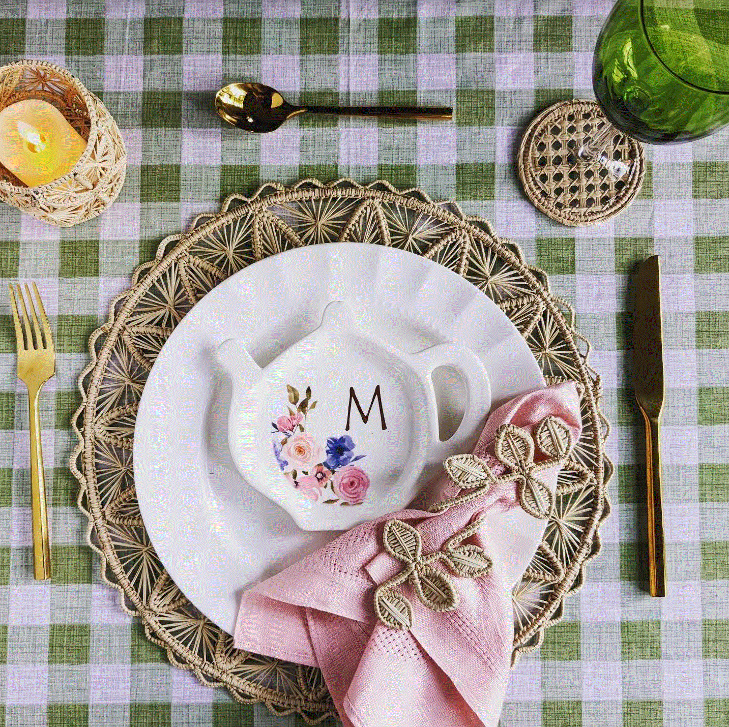 Vines Handwoven Iraca Napkin Ring