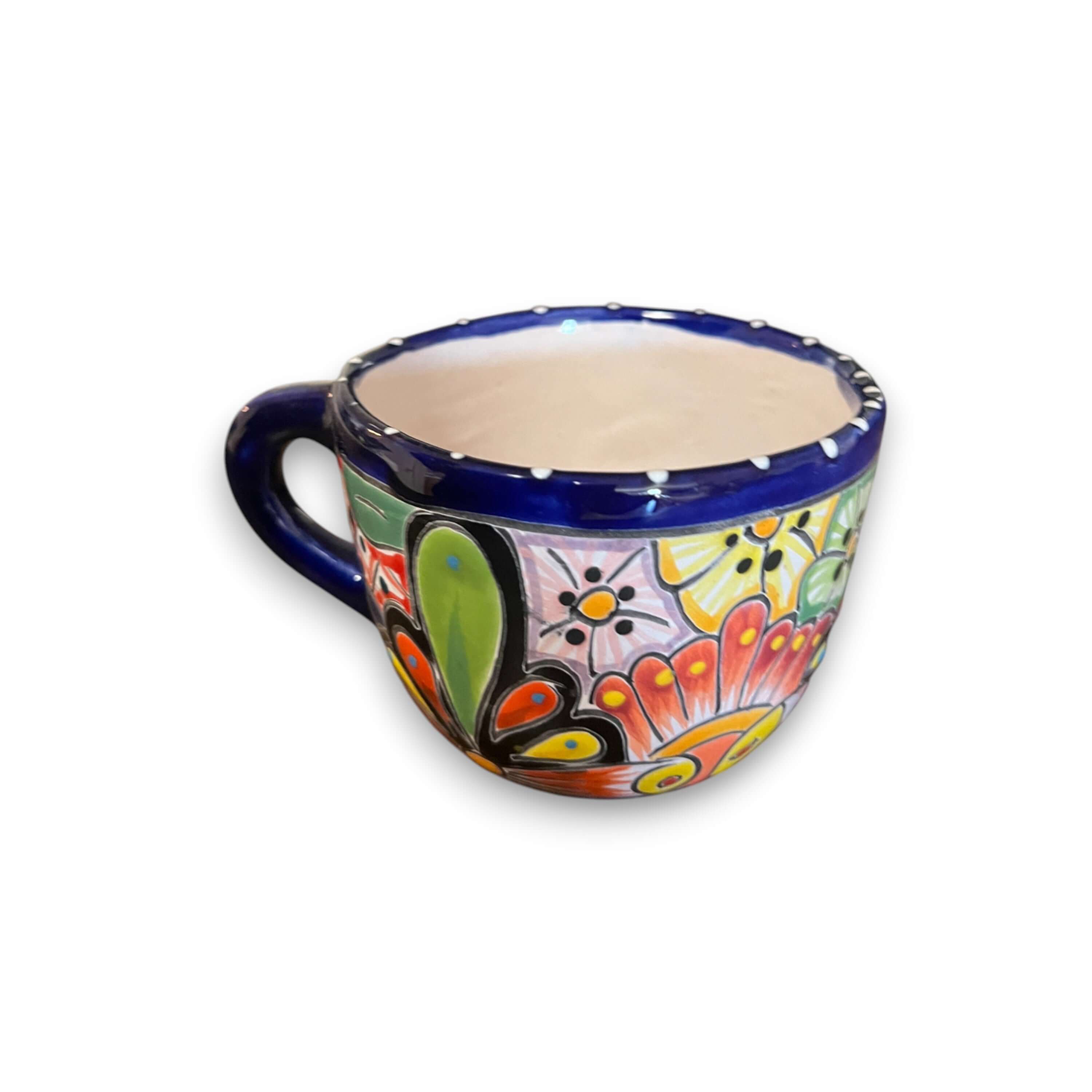 Taza de Café Talavera | Taza de Cerámica Mexicana Pintada a Mano