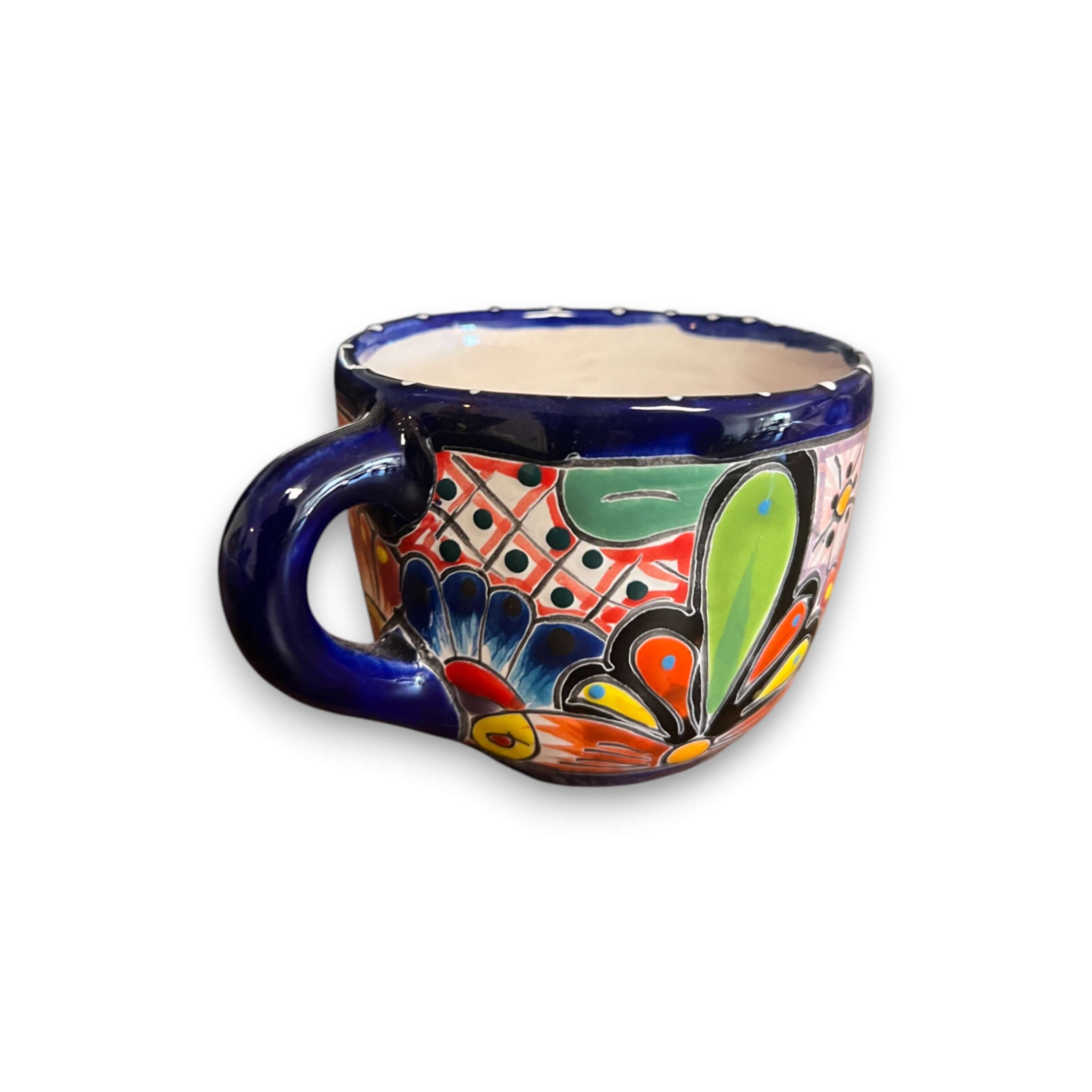 Taza de Café Talavera | Taza de Cerámica Mexicana Pintada a Mano