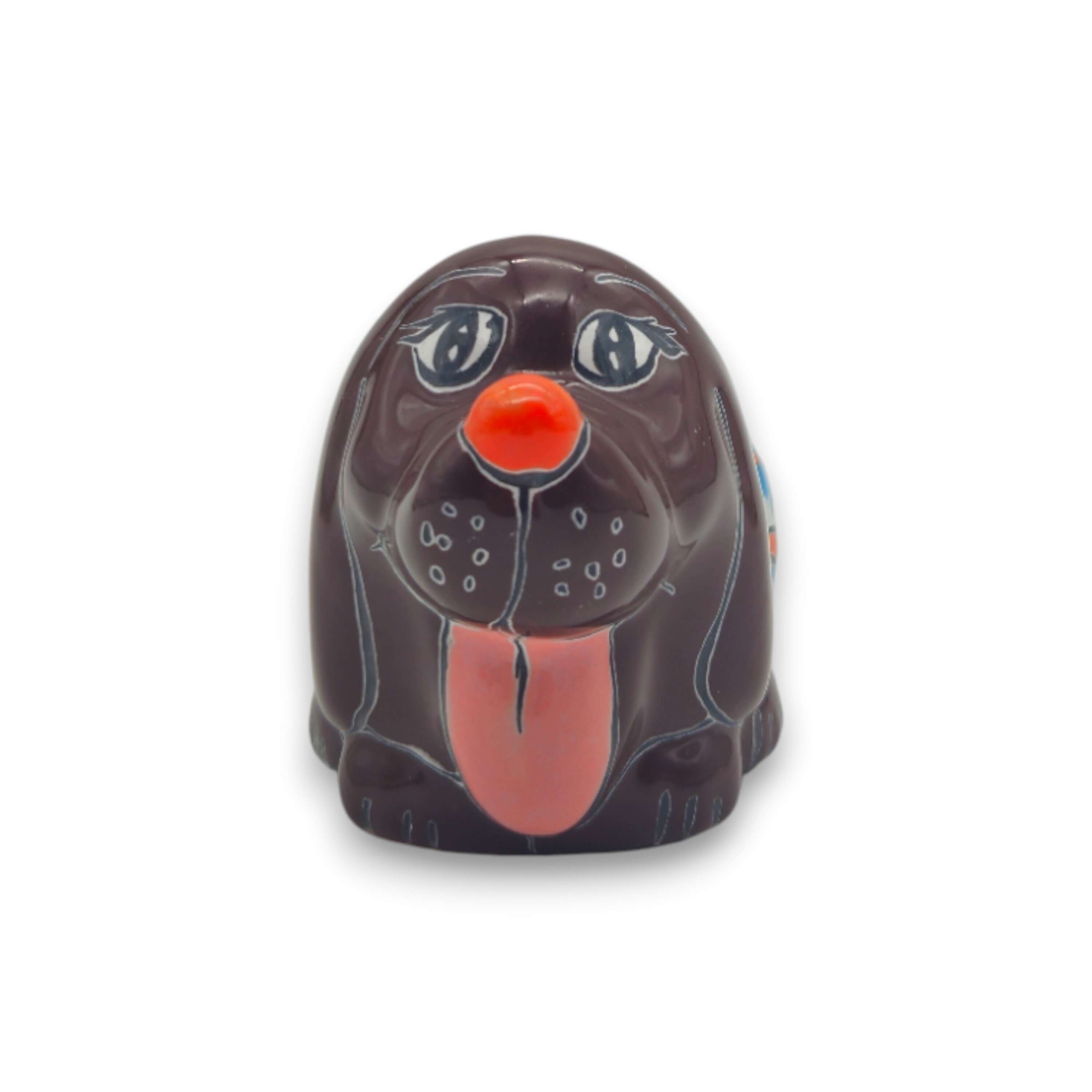 Maceta para perro de Talavera colorida | Figura mexicana pintada a mano