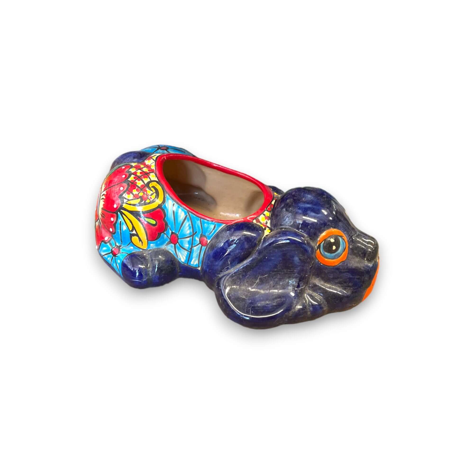 Talavera Dog Planter | Hand-Painted Mexican Pottery Decor