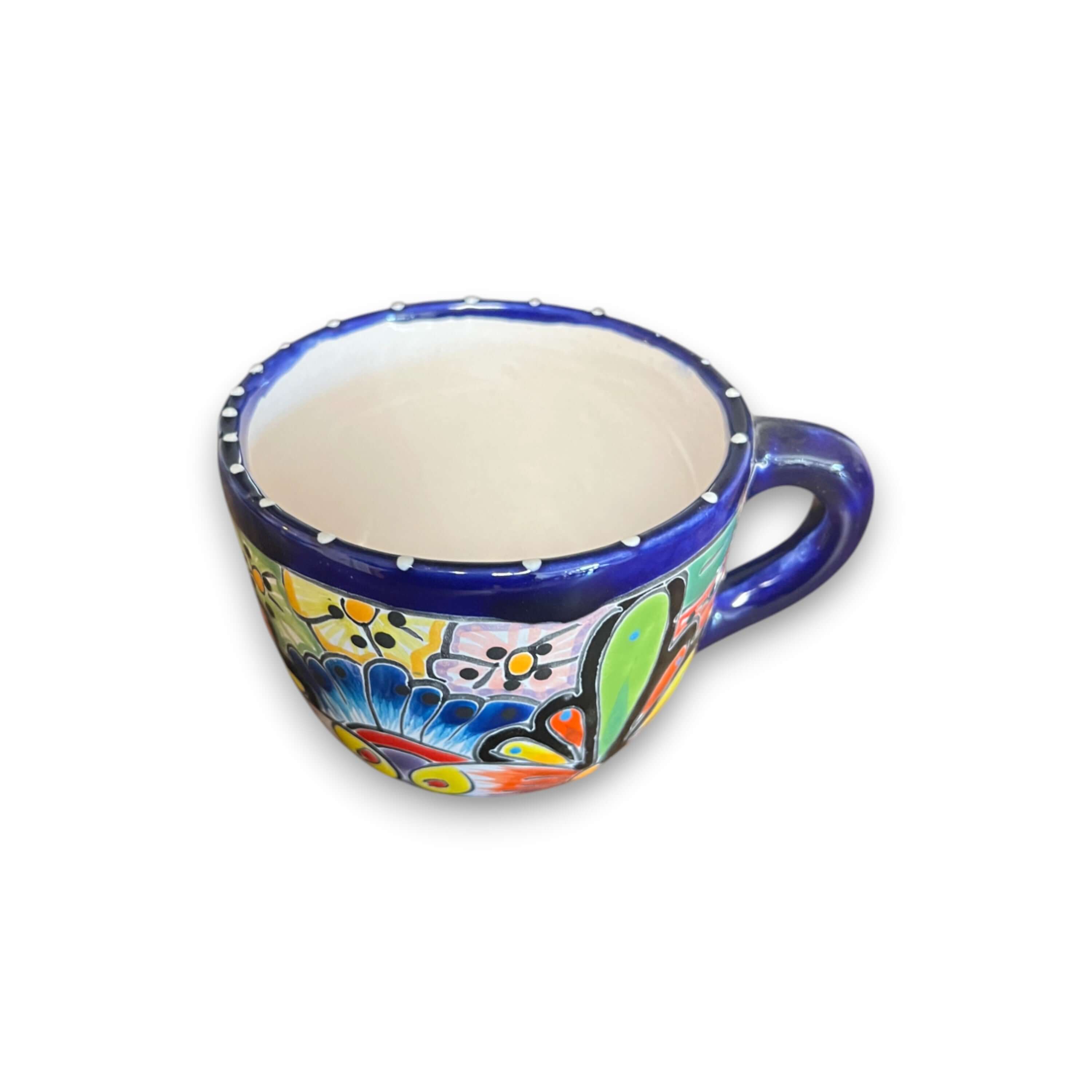Taza de Café Talavera | Taza de Cerámica Mexicana Pintada a Mano