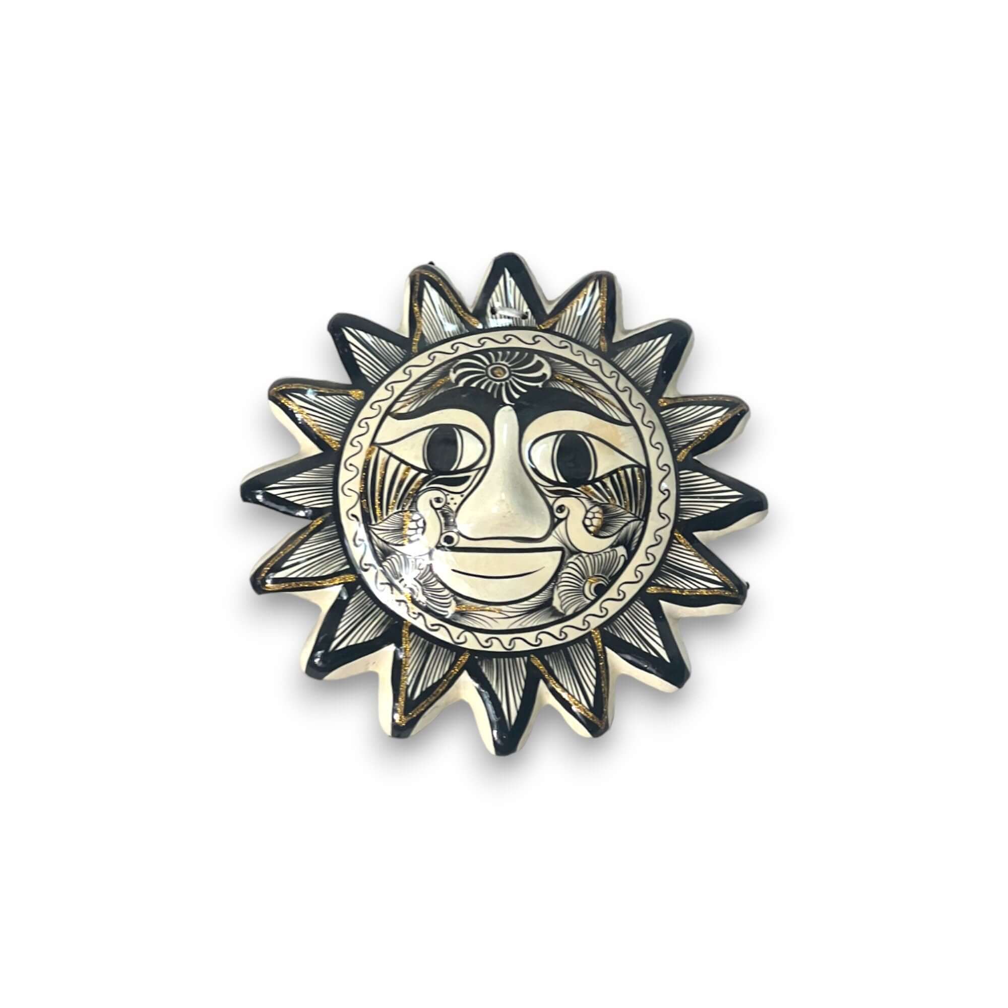 Vibrante Decoración de Sol de Talavera para Pared | Artesanía Mexicana Pintada a Mano