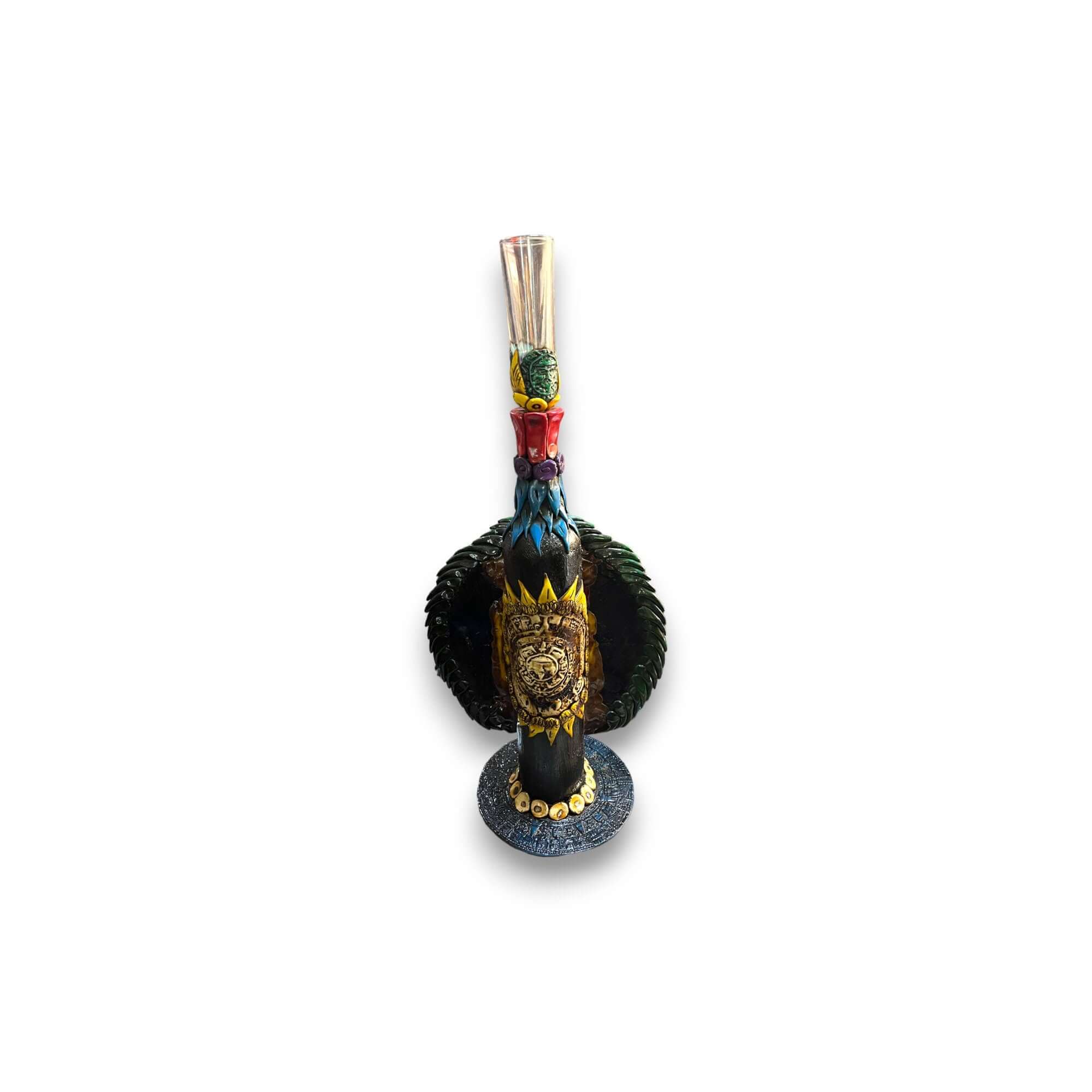 Decantador único de guerrero azteca hecho a mano | Auténtica obra de arte cultural