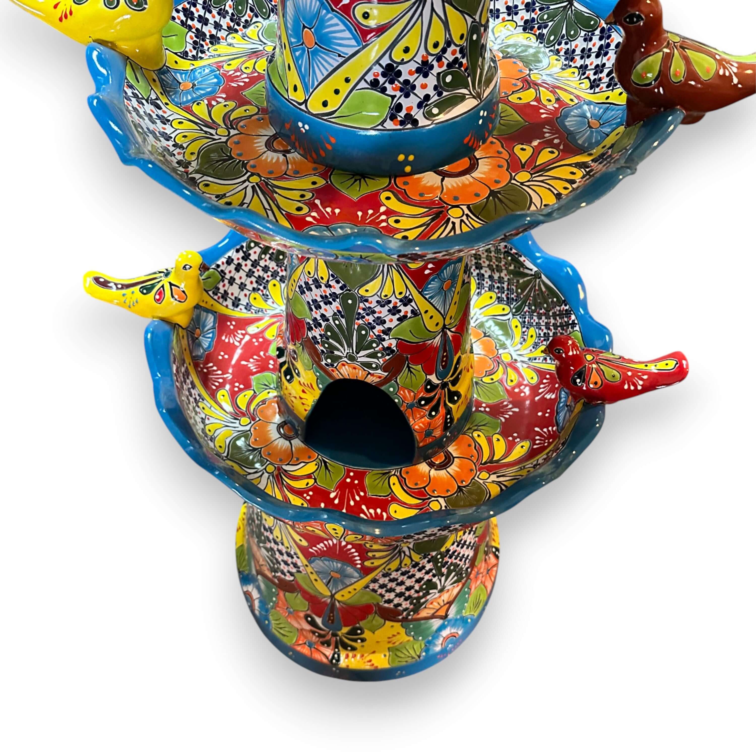 Fuente de jardín grande Talavera | Arte mexicano hecho a mano