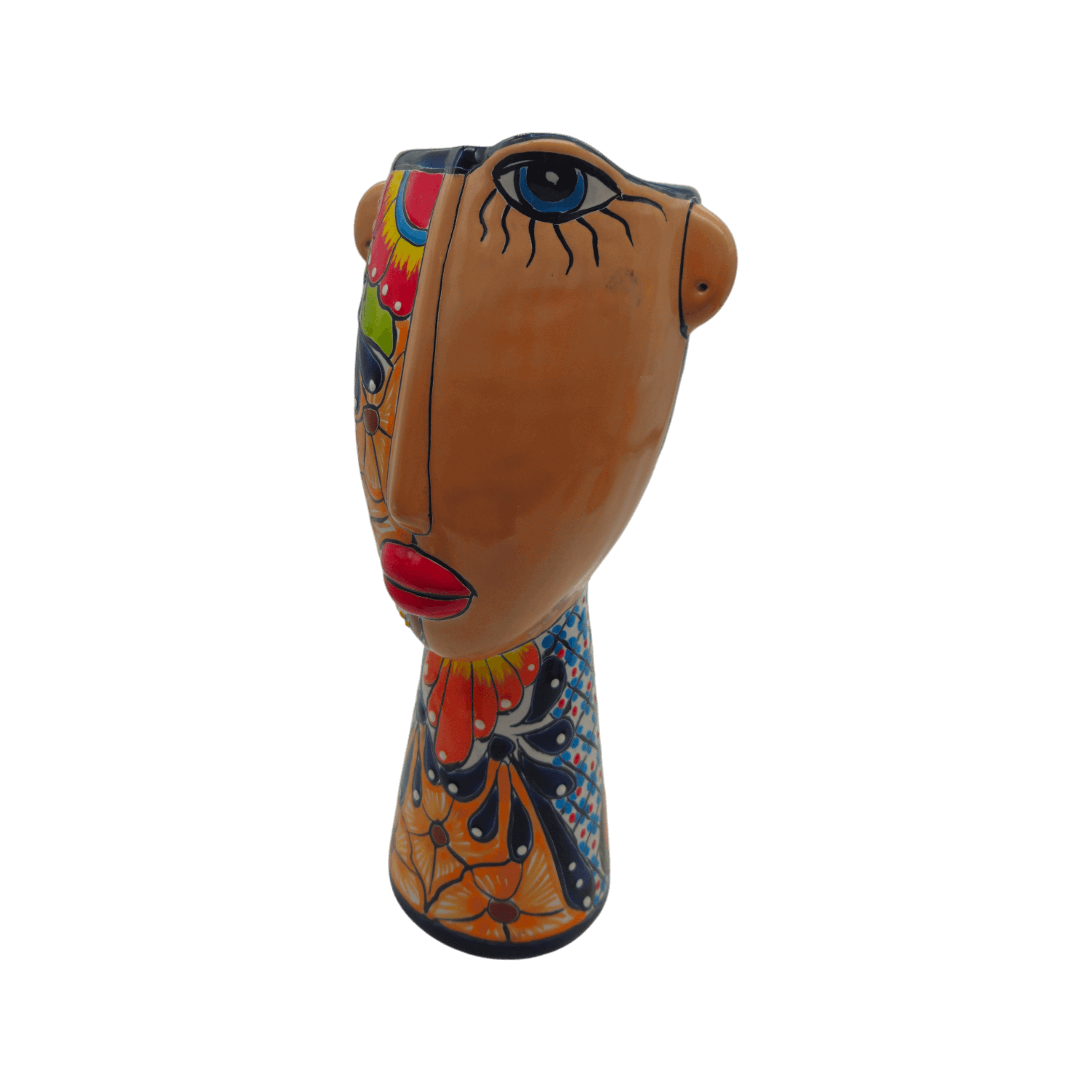 Maceta Dama Talavera | Artesanía Mexicana Hecha a Mano