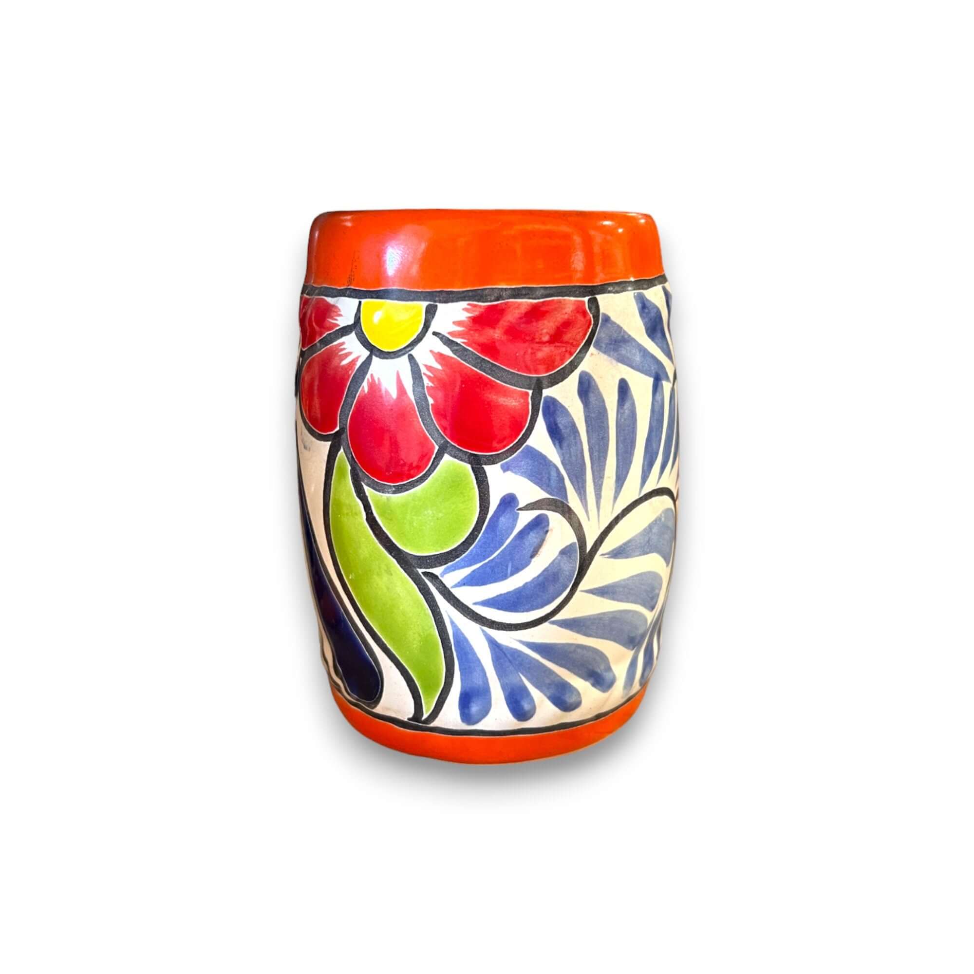 Taza de café mexicana artesanal colorida | Arte en cerámica de Talavera