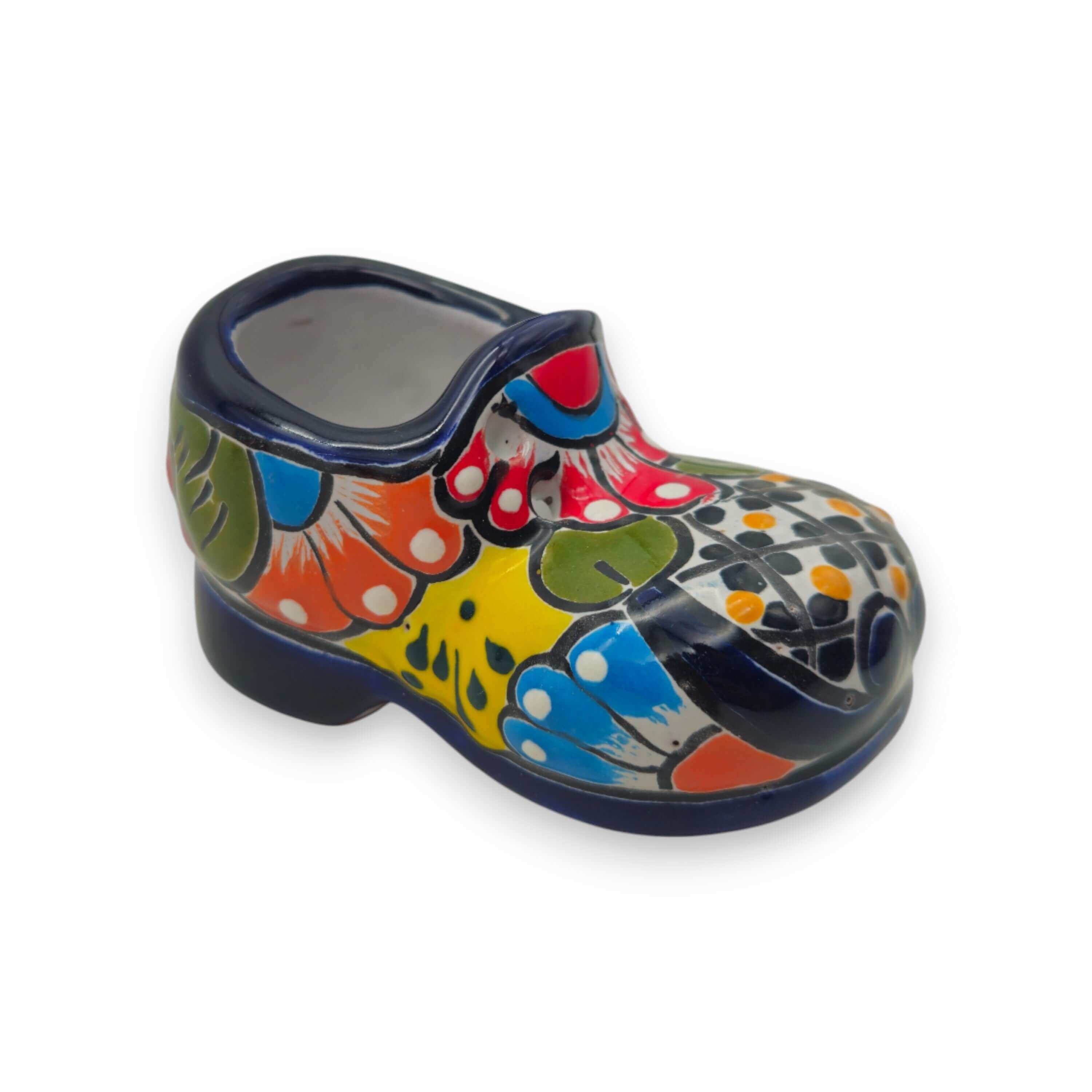 Vibrant Talavera Shoe Planter | Handcrafted Mexican Pottery