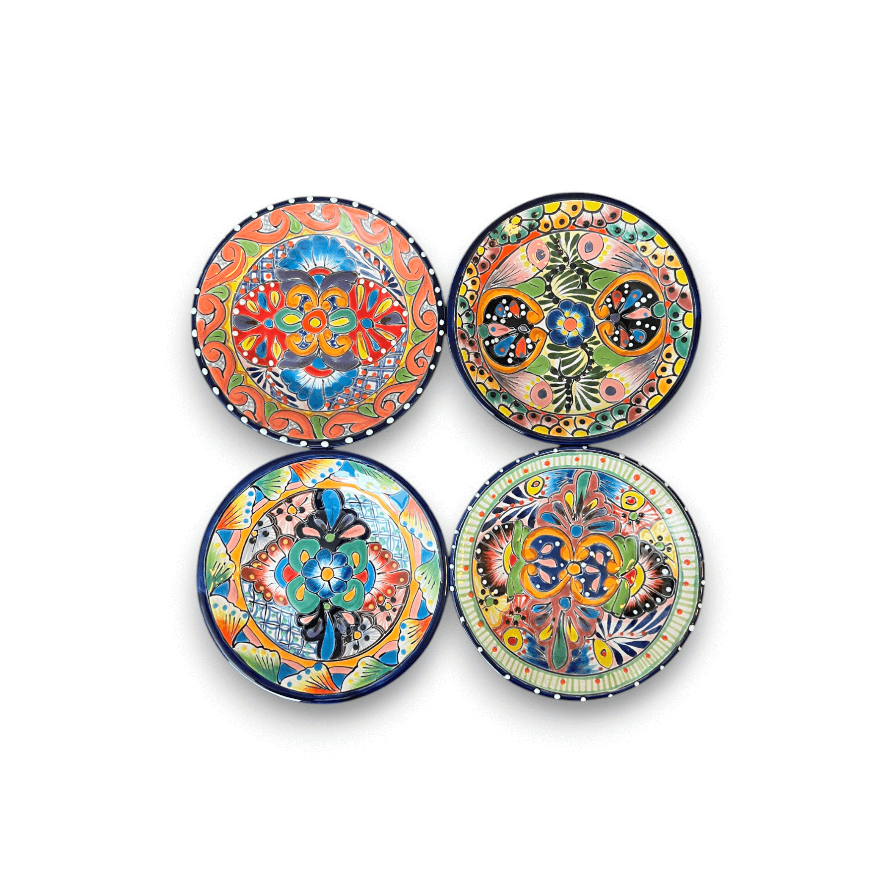 Vajilla de Talavera Colorida | Juego de Platos de 12 Piezas