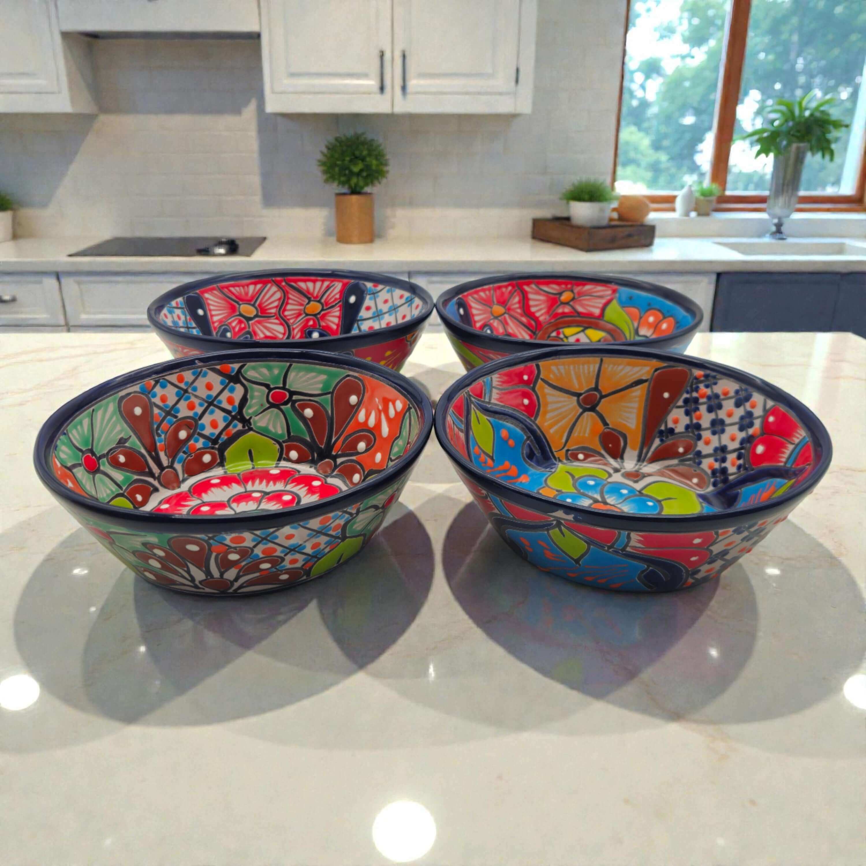Tazón de sopa Talavera de 7.5" | Vajilla mexicana hecha a mano