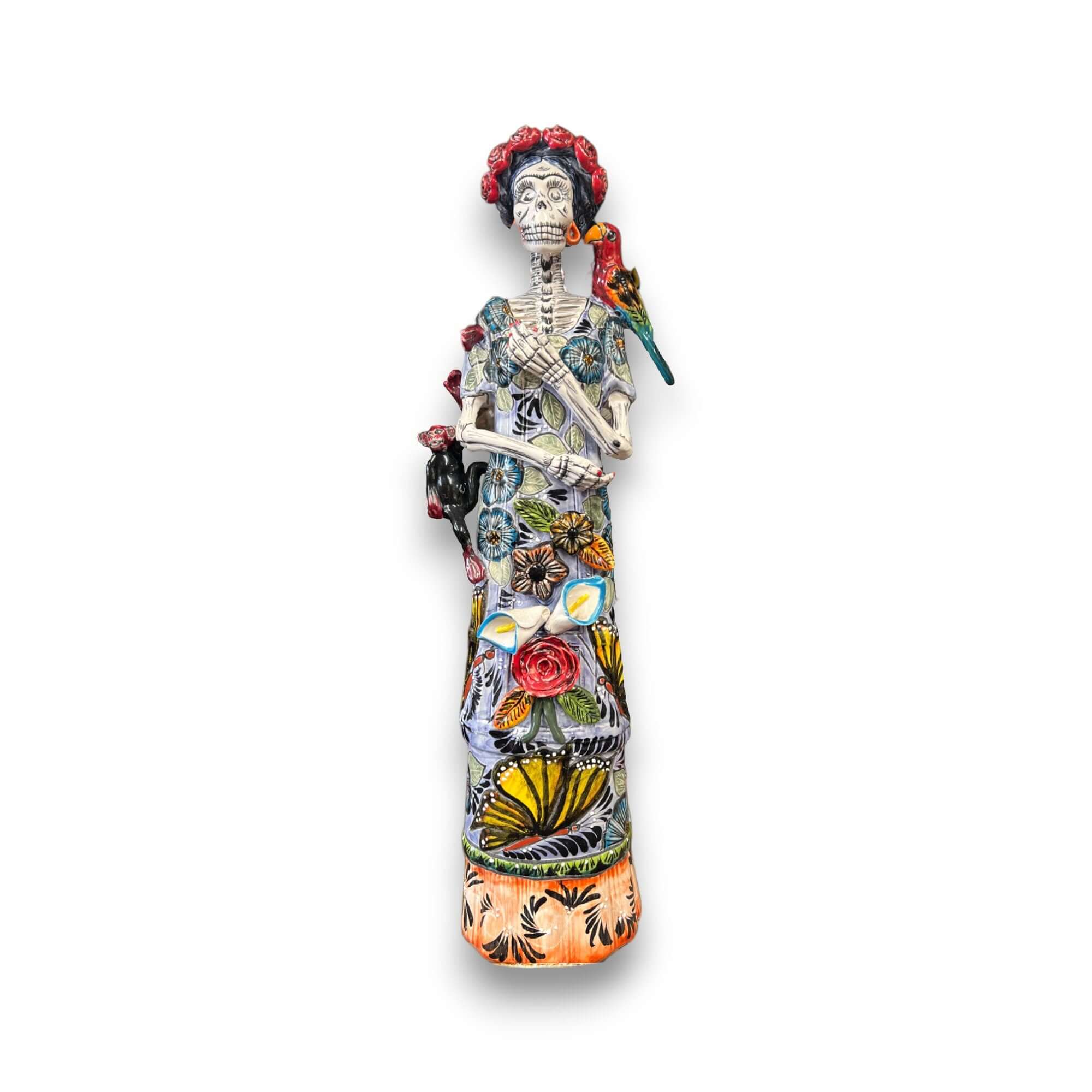 Calavera de Talavera | Alfarería de Día de Muertos hecha a mano (Mediana)