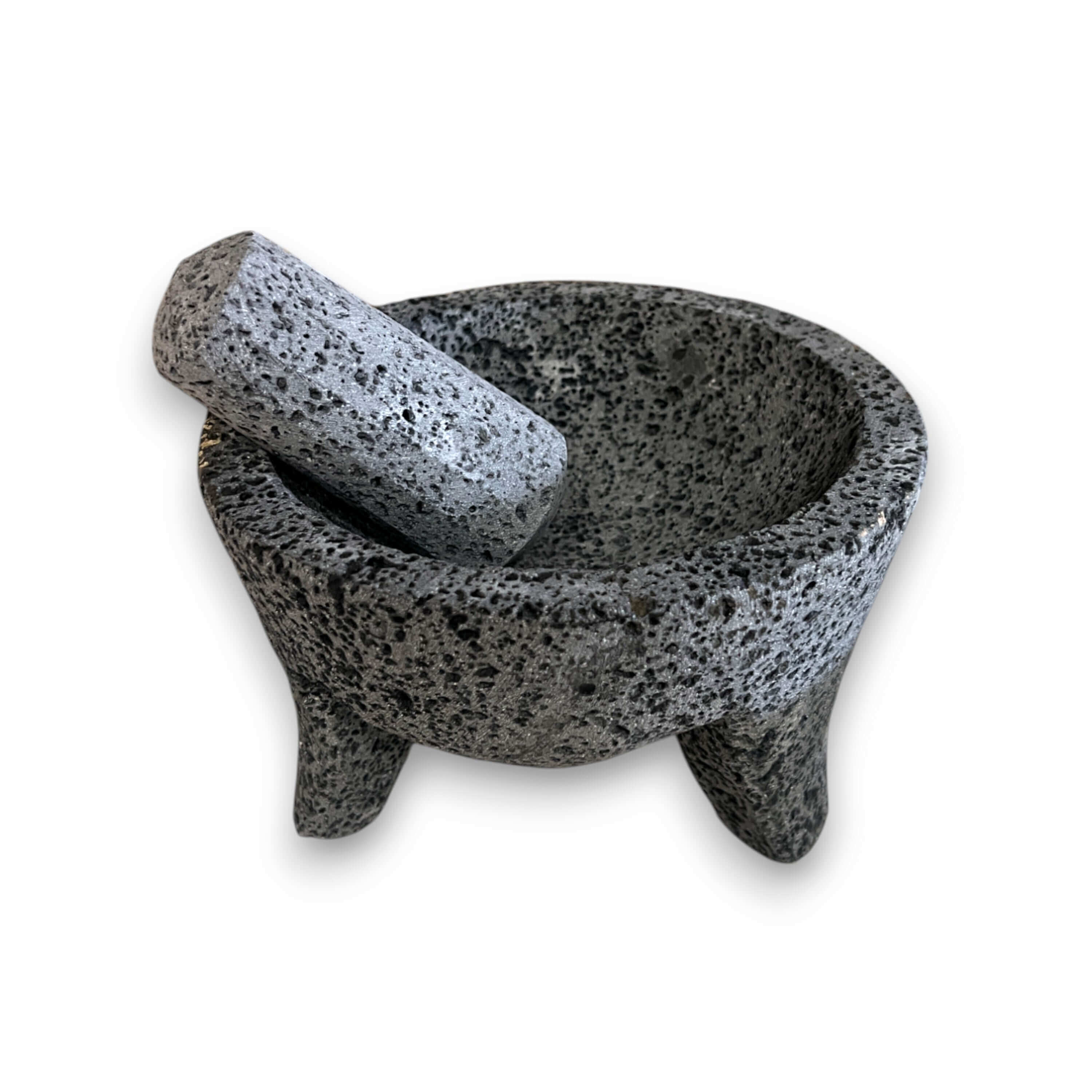 Molcajete de Piedra Volcánica | Mortero y Mano Mexicanos Hechos a Mano