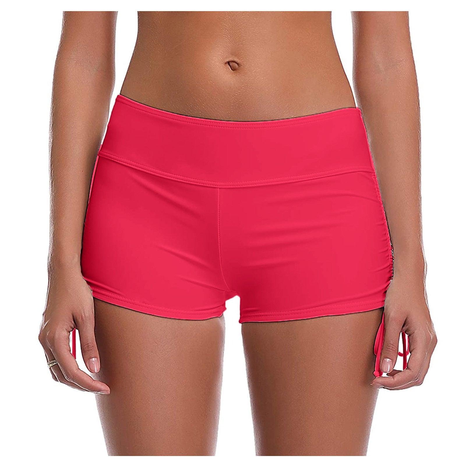 High Waist Bikini Bottoms Women's High Waisted Shorts Swim Bottoms Full Coverage Bikini Swimsuit Bottom For Women Swimming Panties Ladies Summer Fashion Solid Bikinis Swim Shorts Bottom Women's Swimsuit