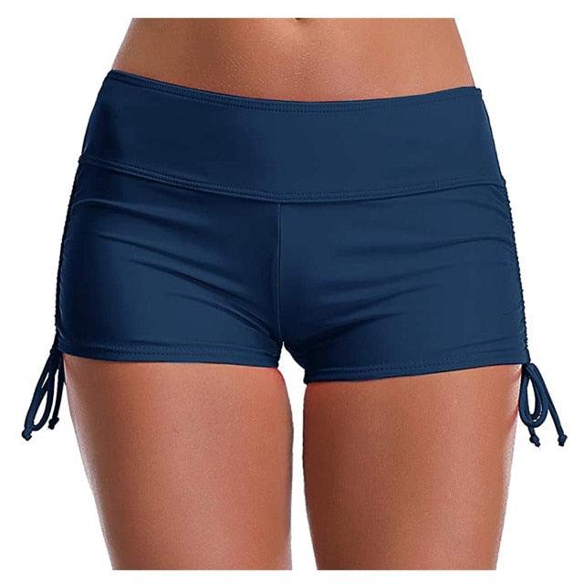 High Waist Bikini Bottoms Women's High Waisted Shorts Swim Bottoms Full Coverage Bikini Swimsuit Bottom For Women Swimming Panties Ladies Summer Fashion Solid Bikinis Swim Shorts Bottom Women's Swimsuit