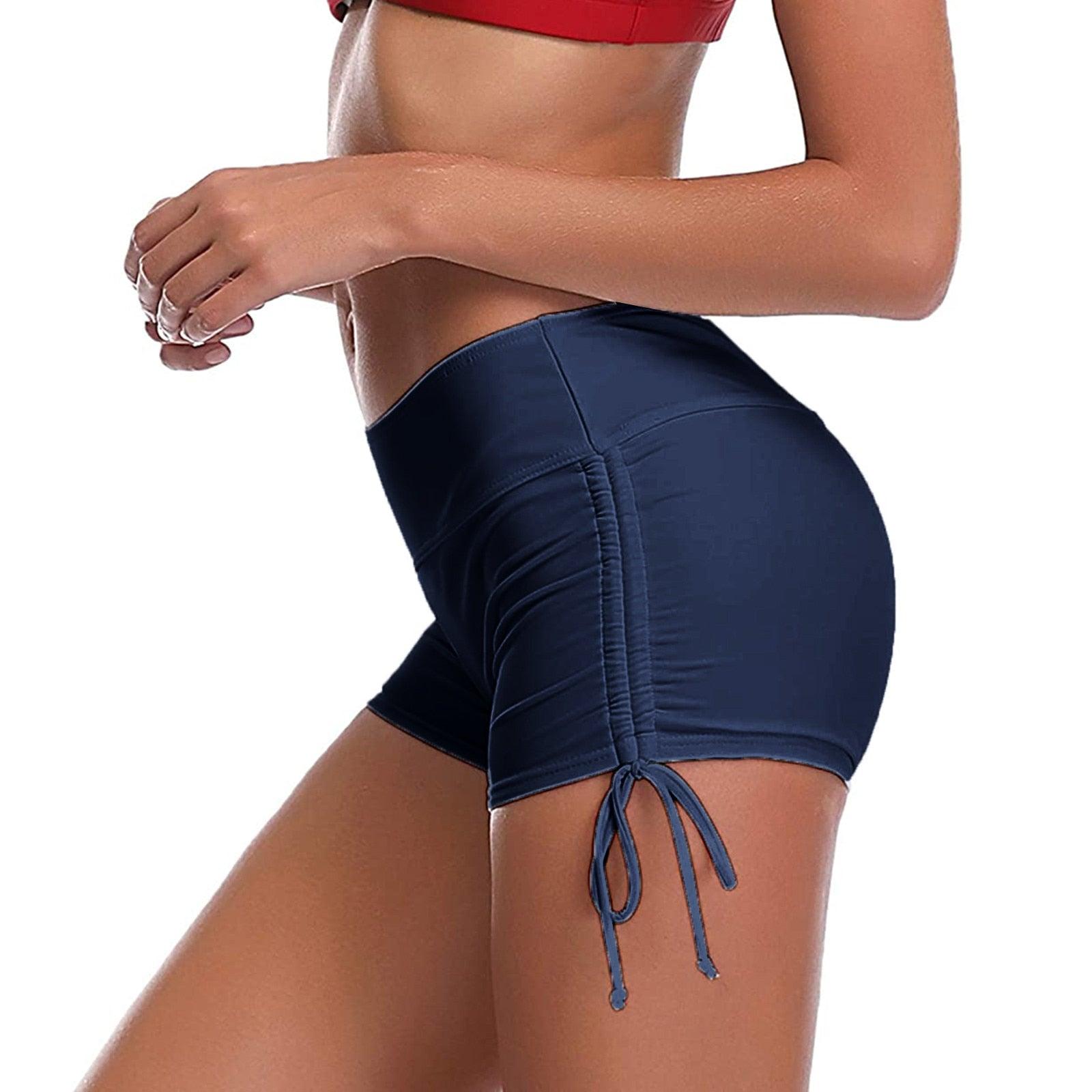 High Waist Bikini Bottoms Women's High Waisted Shorts Swim Bottoms Full Coverage Bikini Swimsuit Bottom For Women Swimming Panties Ladies Summer Fashion Solid Bikinis Swim Shorts Bottom Women's Swimsuit