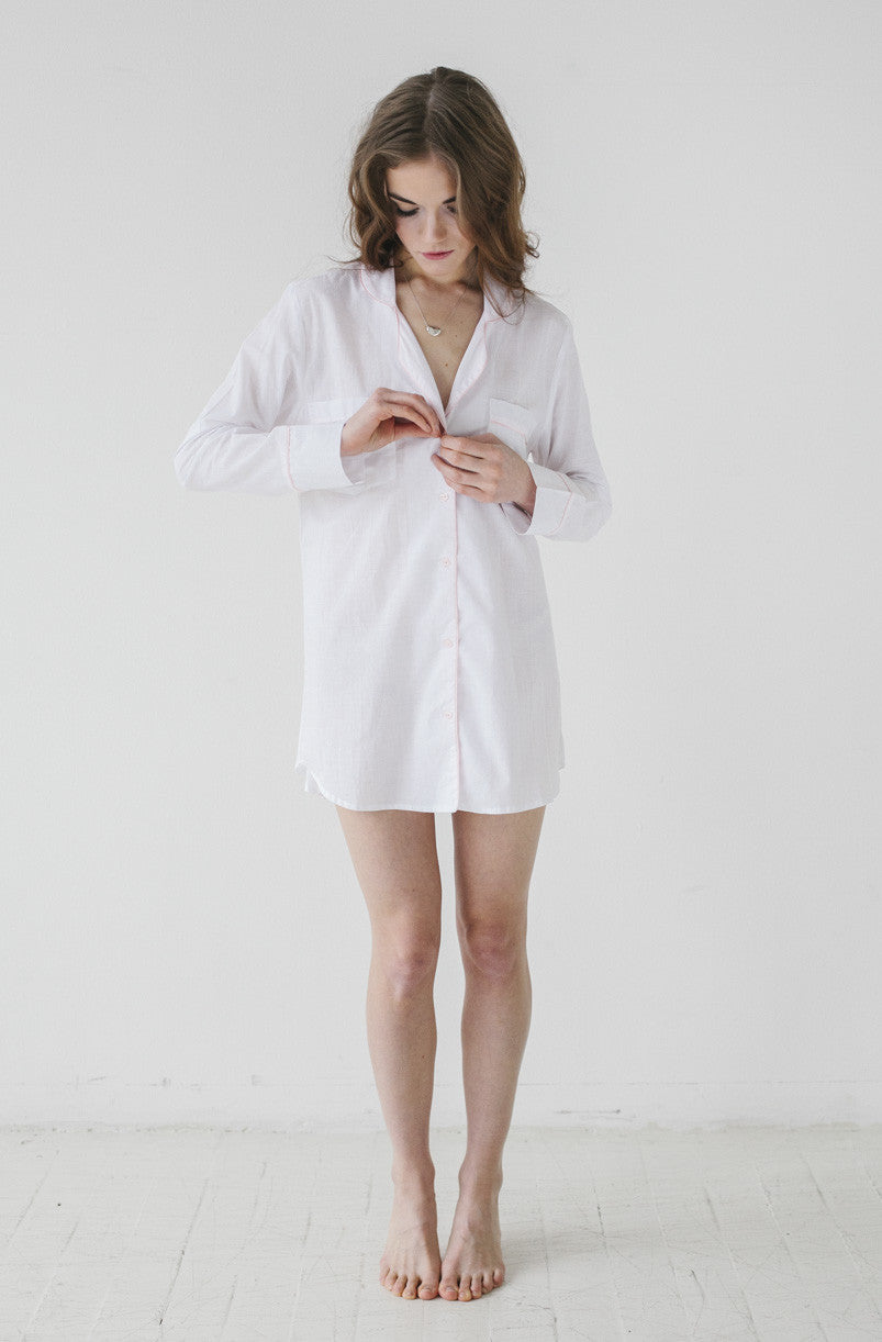 Camisón clásico de algodón tejido