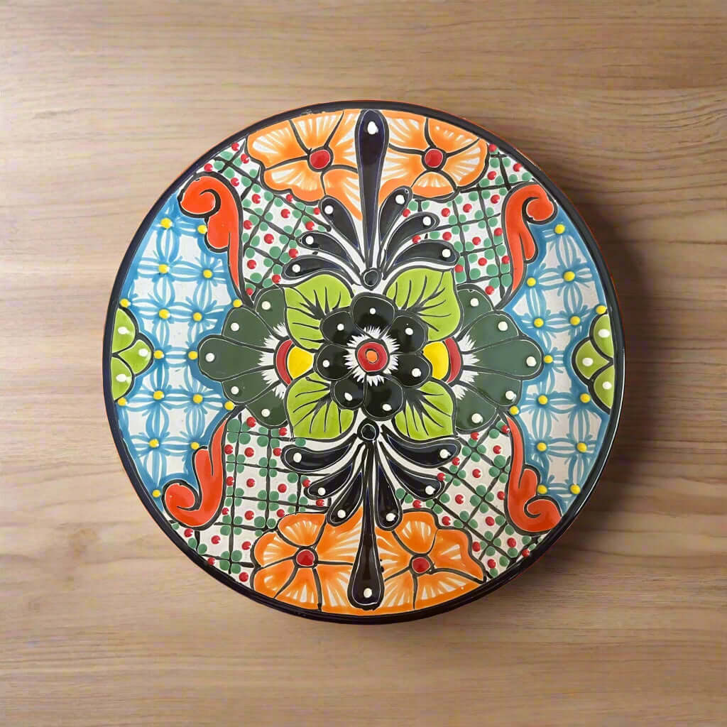 Vajilla de Talavera | Juego de 26 piezas florales para 8 personas