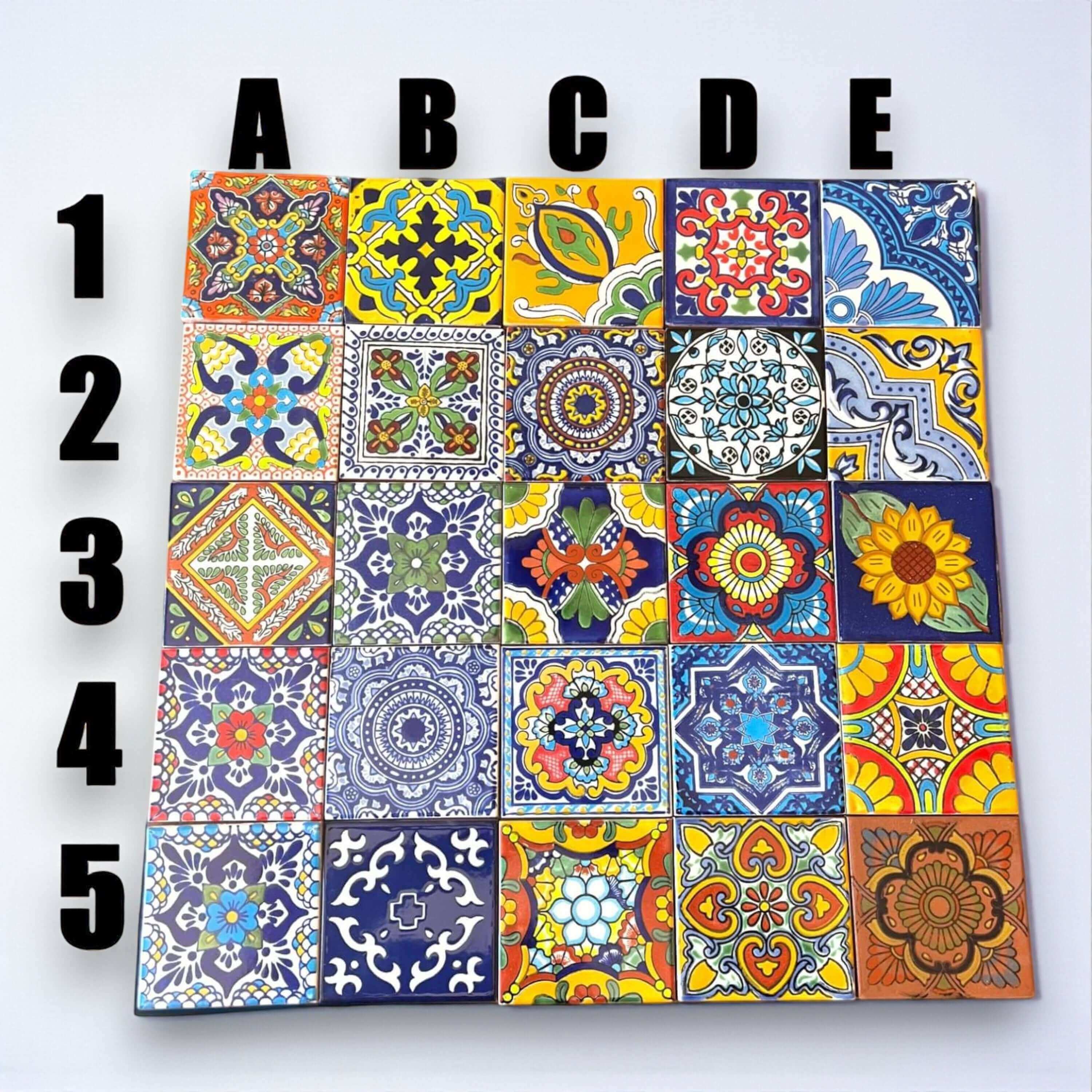 Bandeja de servicio de madera con azulejos de talavera hechos a mano | Bandeja mexicana