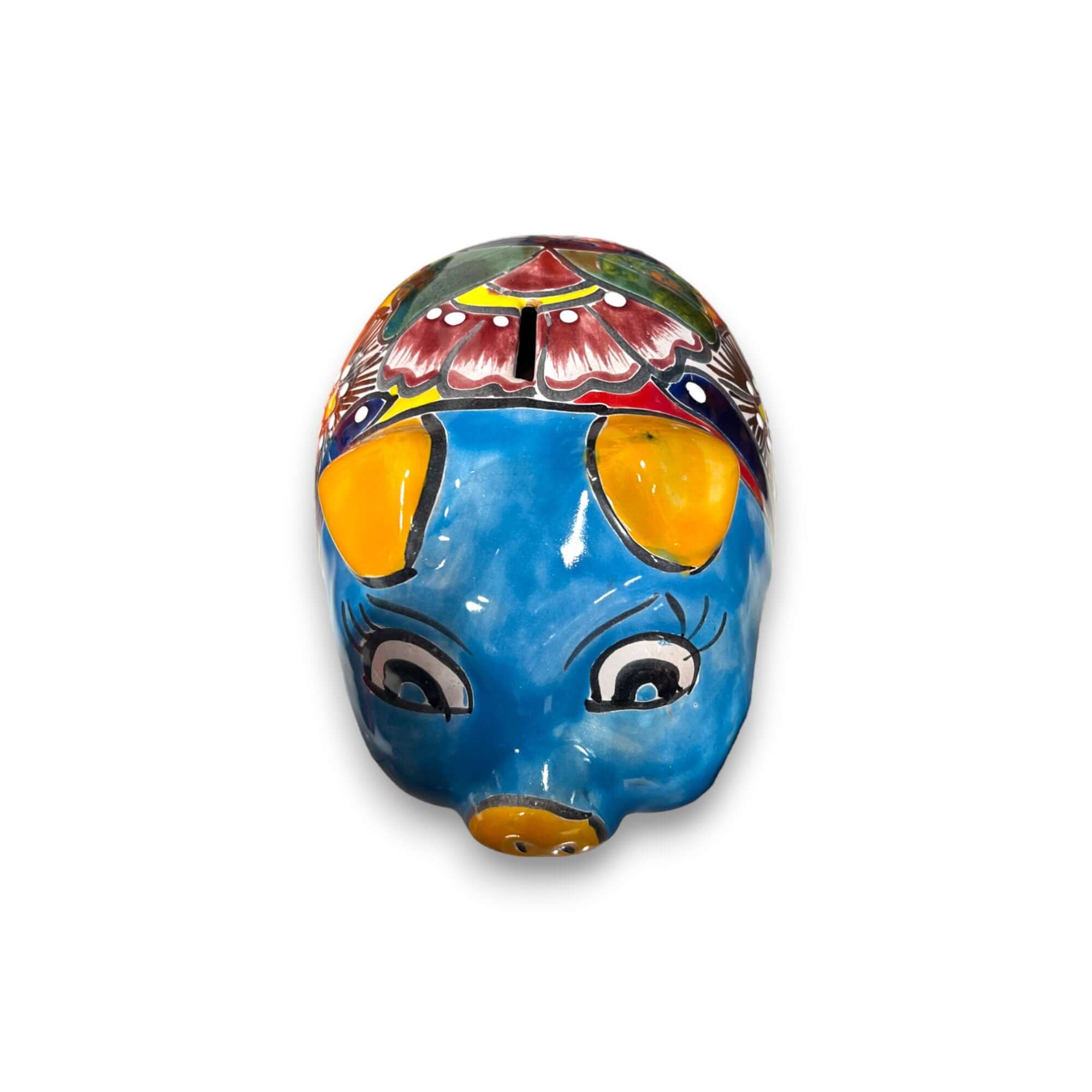Talavera Piggy Bank | Hand-Painted Mexican Ceramic Coin Bank