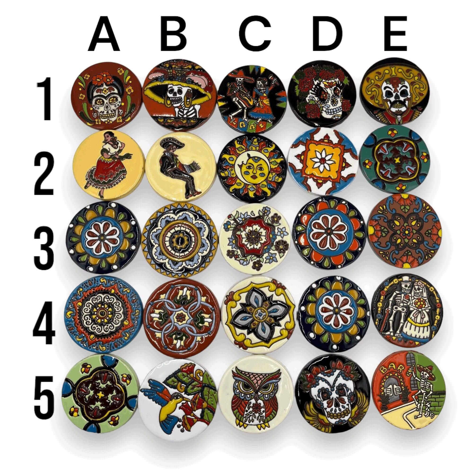 Posavasos de Talavera personalizados | Posavasos de azulejos mexicanos pintados a mano