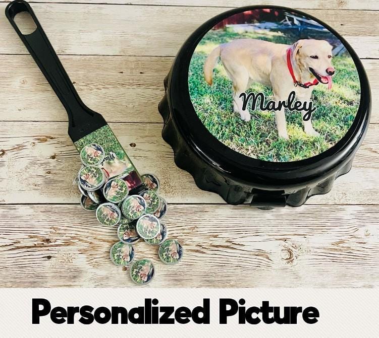 Custom Picture Container Magnetic Wand & 50 Chips Choose Your Own Image Fichero Personalizado Pala y Fichas Imagen de tu Preferencia