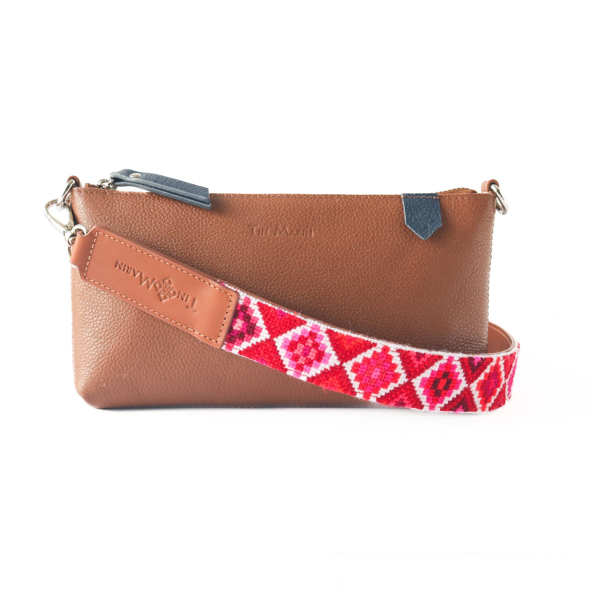 Bolso Elia de piel convertible – Clutch, bandolera y cruzado