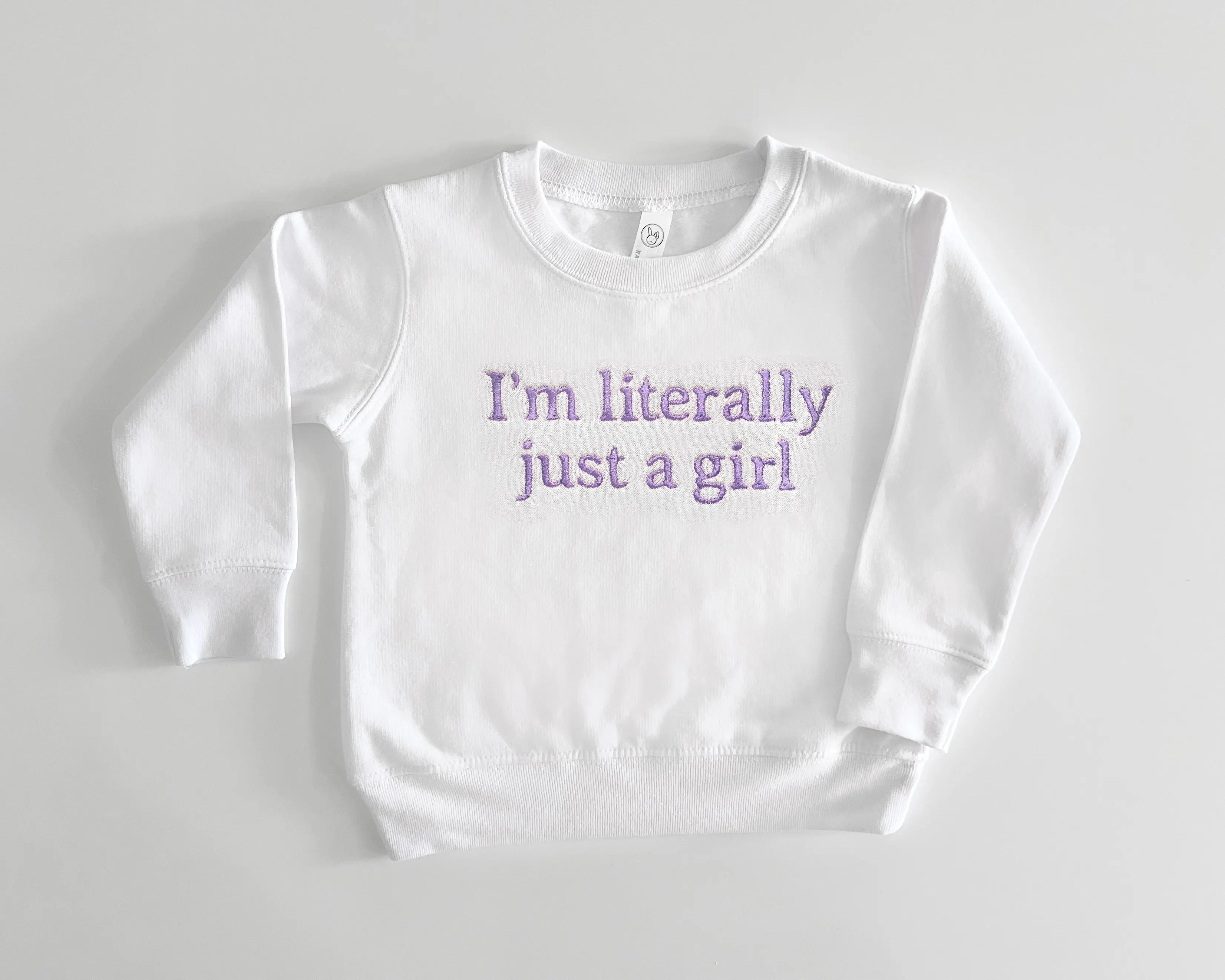 Embroidered "I'm Literally Just A Girl" Mother Daughter Matching Outfits